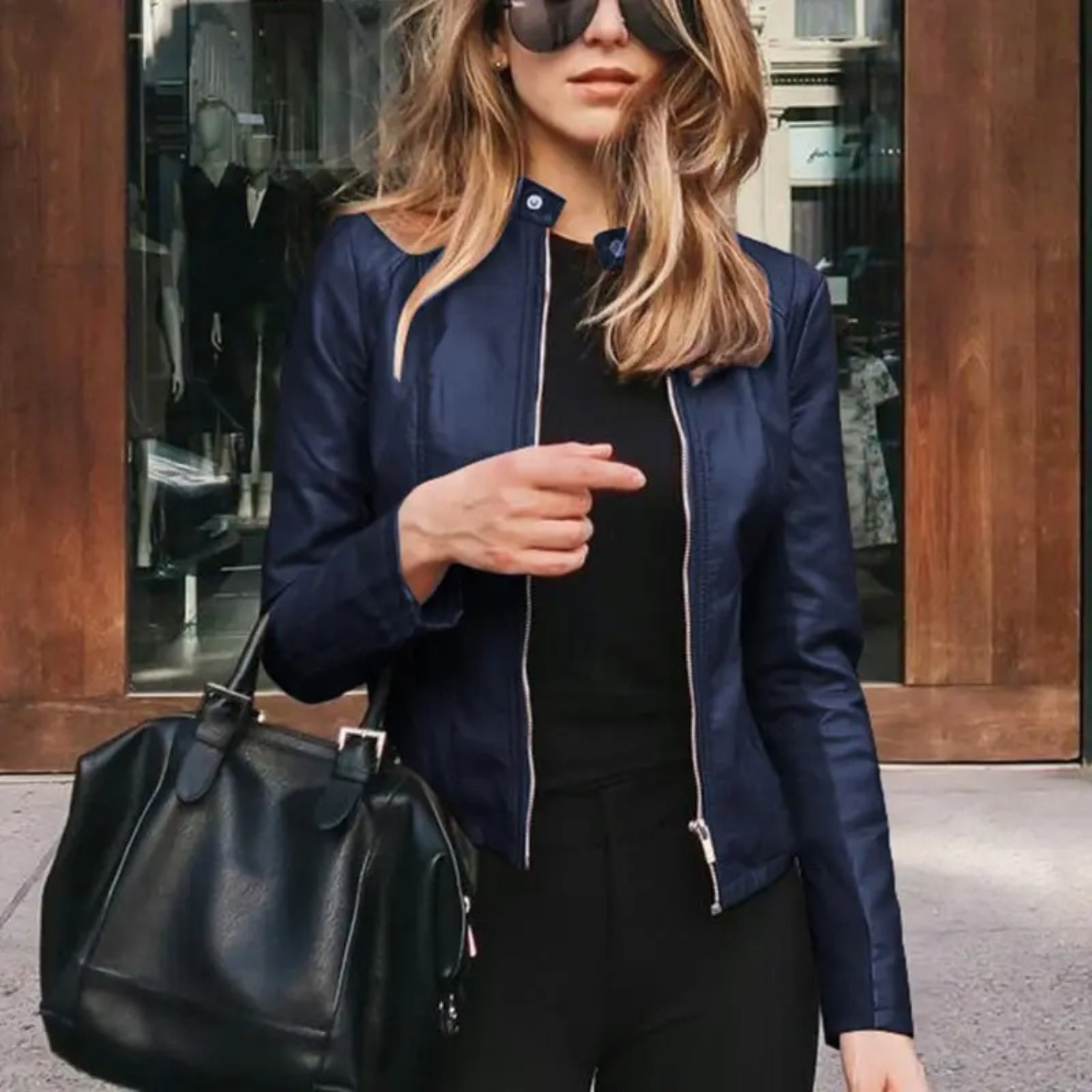 Women's Leather Sports Jacket