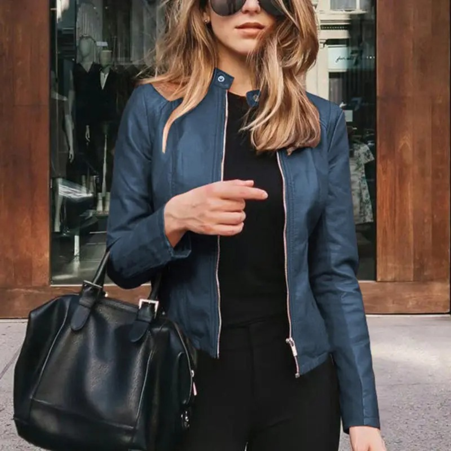 Women's Leather Sports Jacket