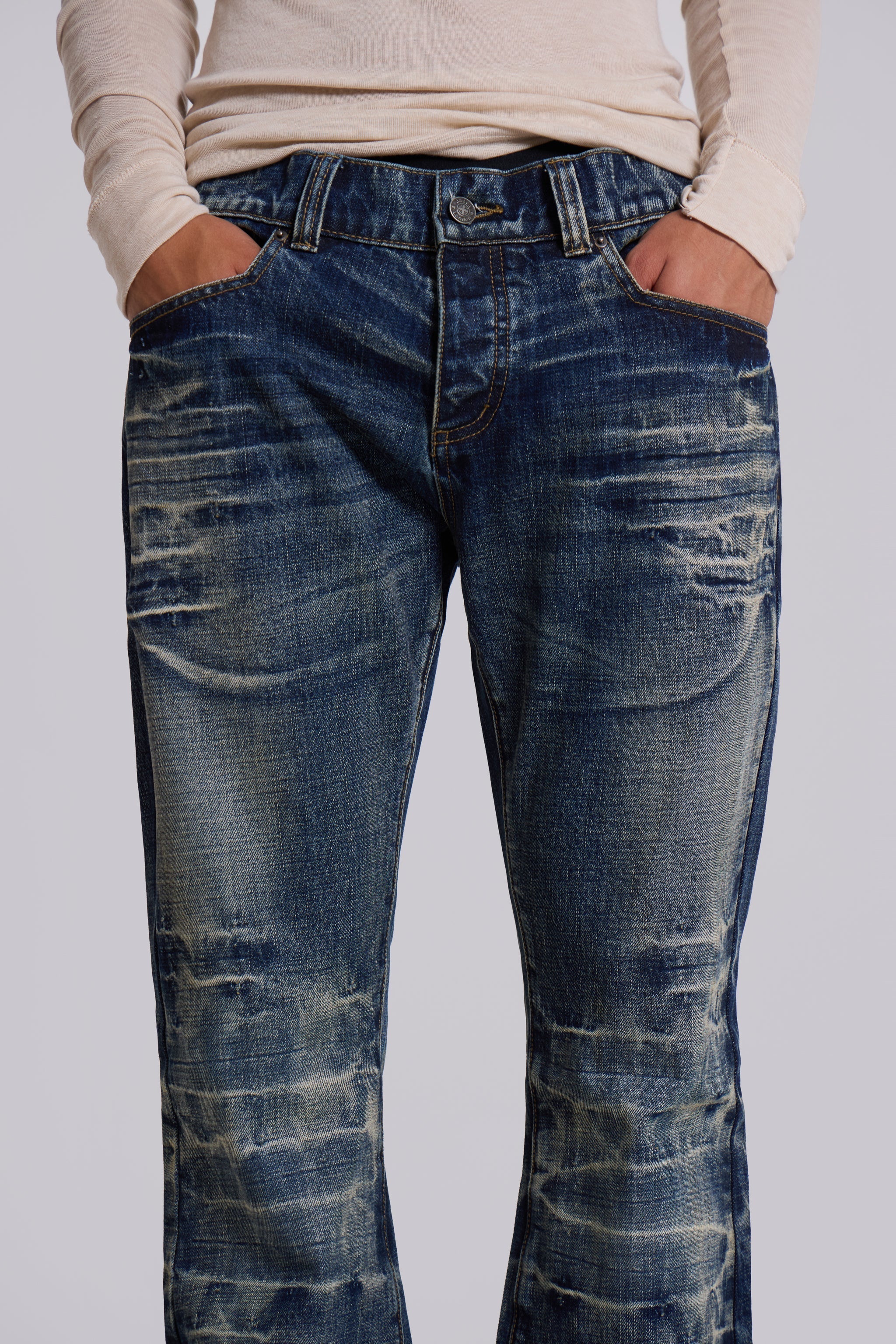 Mid Blue Drift Bootcut Jeans
