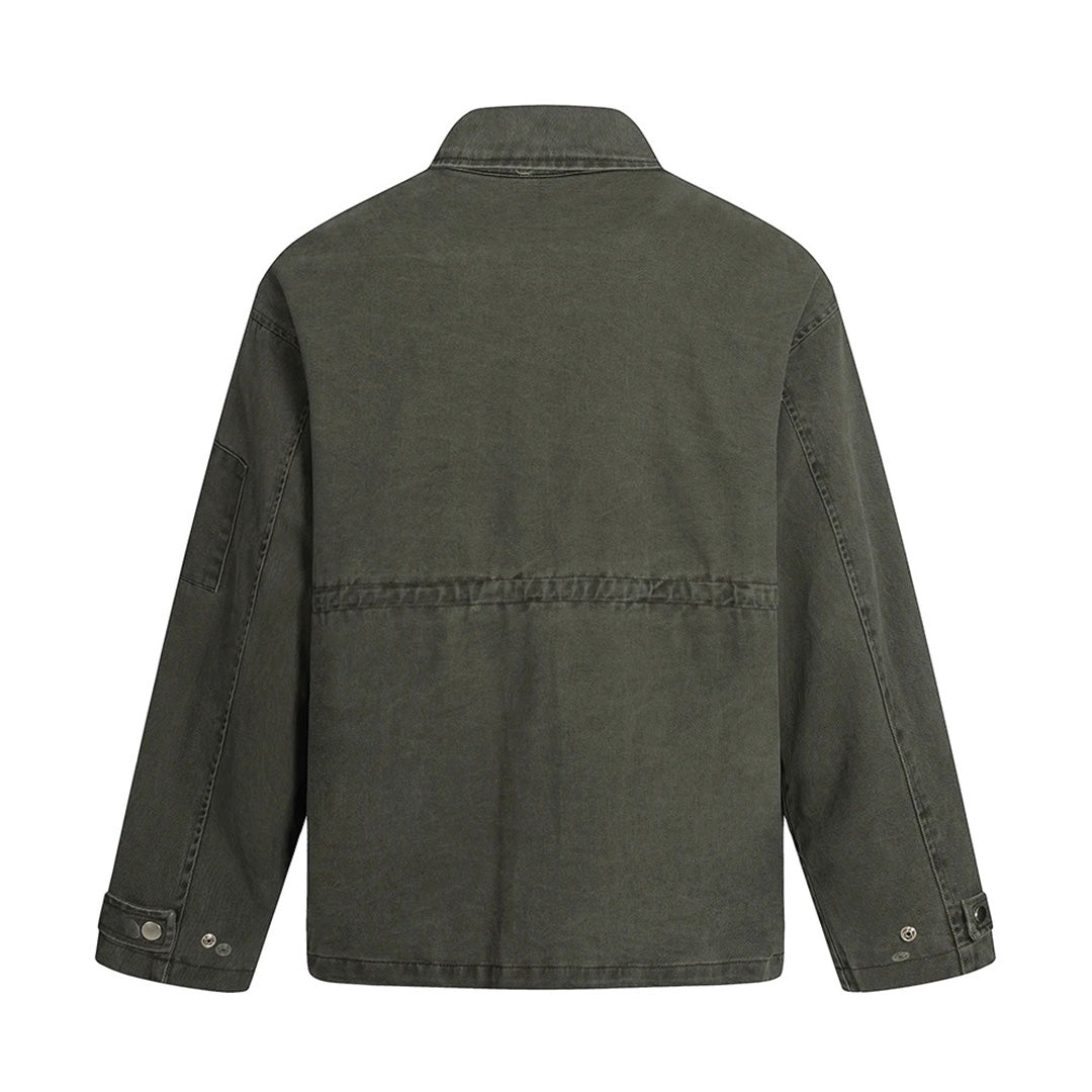 Patchwork Cargo Denim Jacket