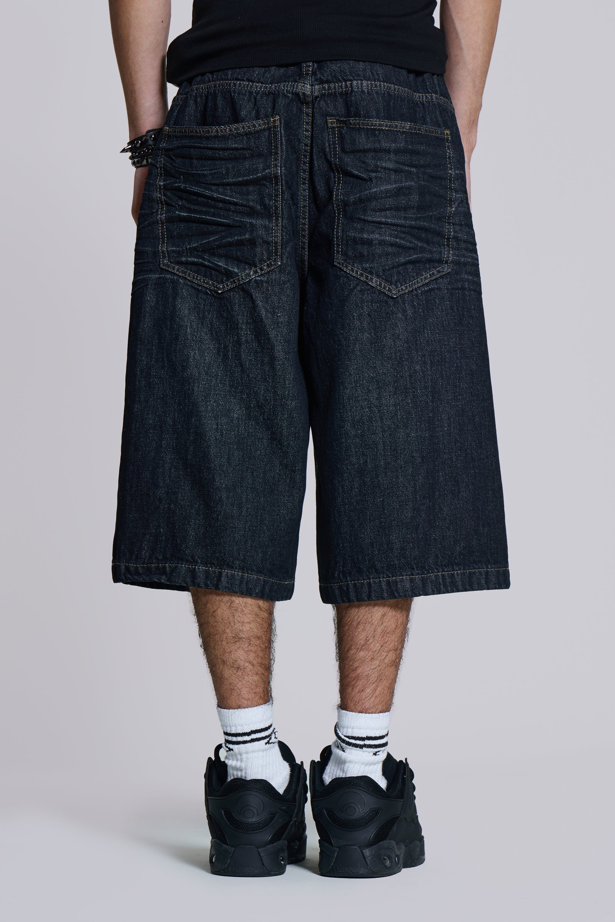 Creased Indigo Colossus Jorts