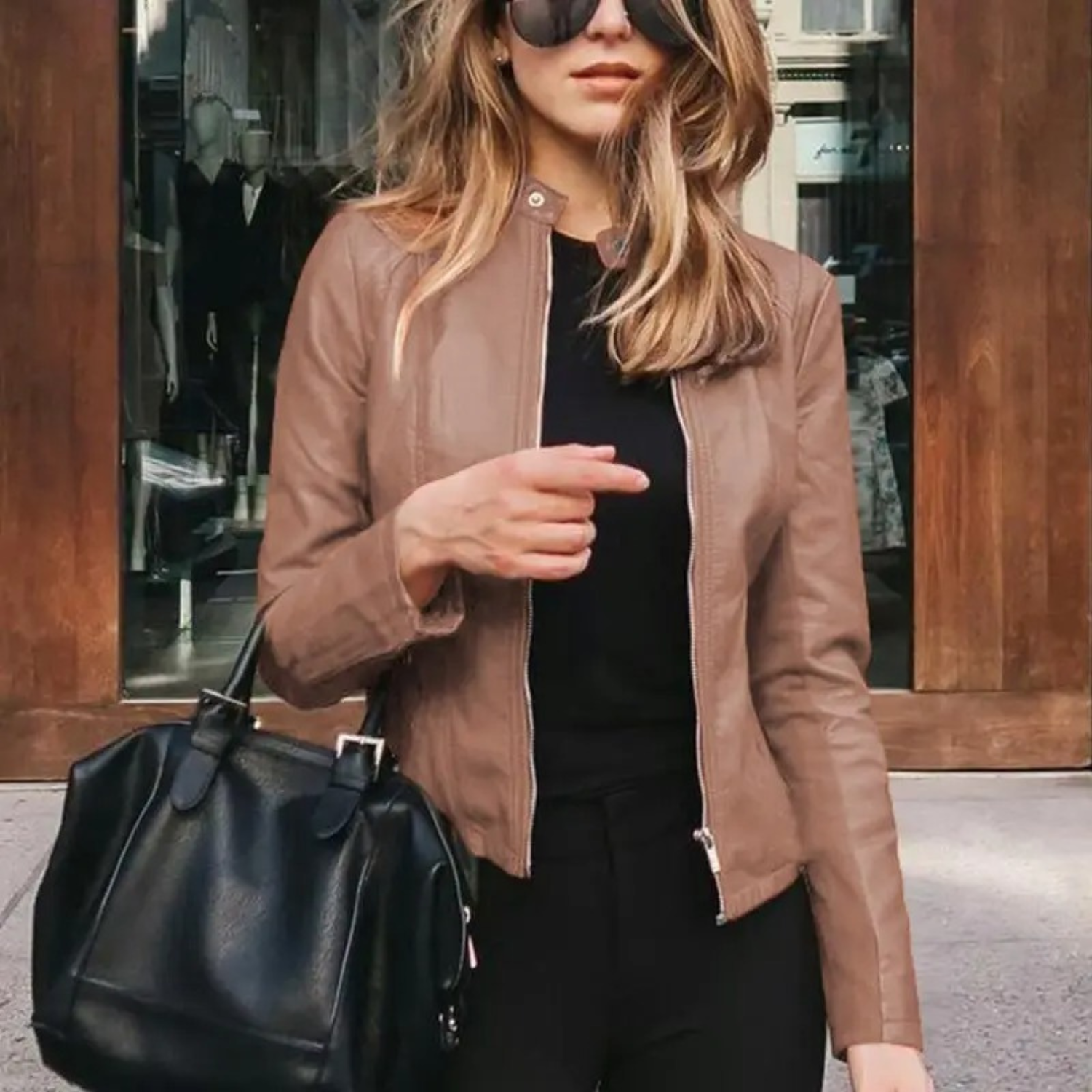 Women's Leather Sports Jacket
