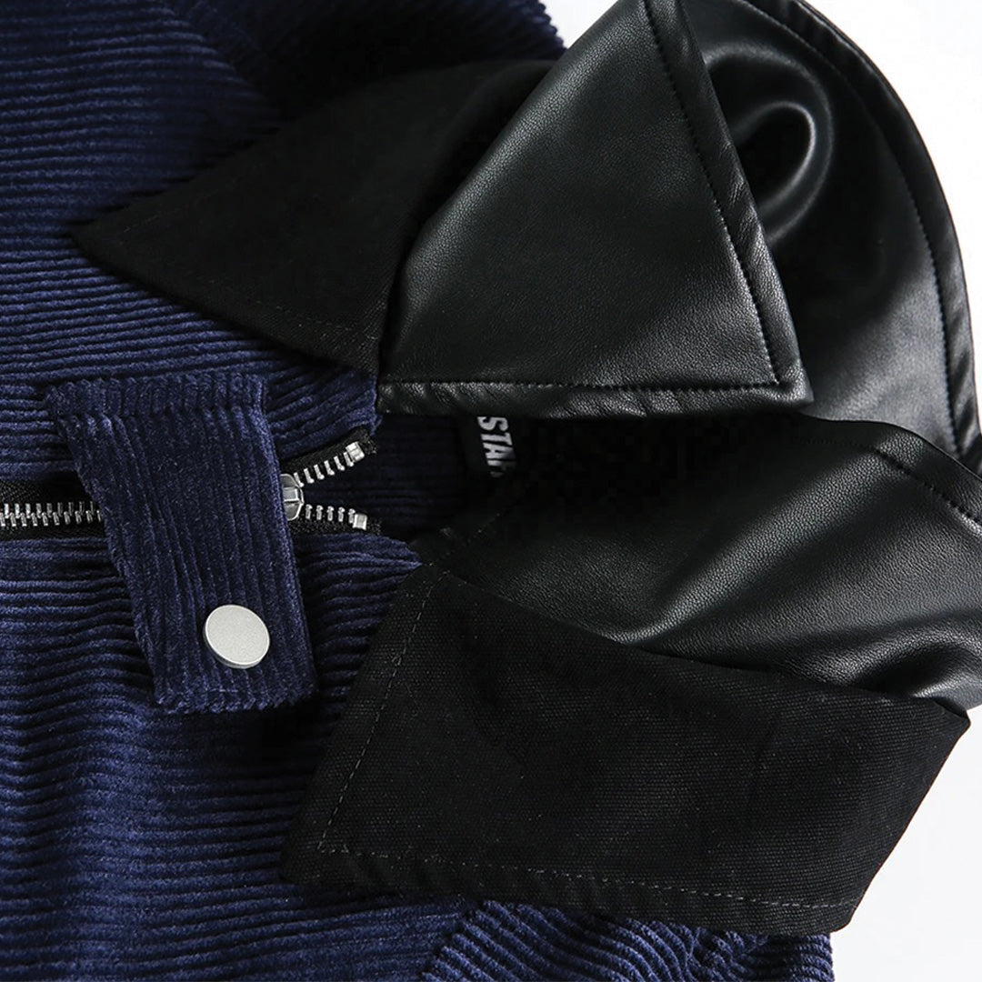Patchwork Cargo Denim Jacket