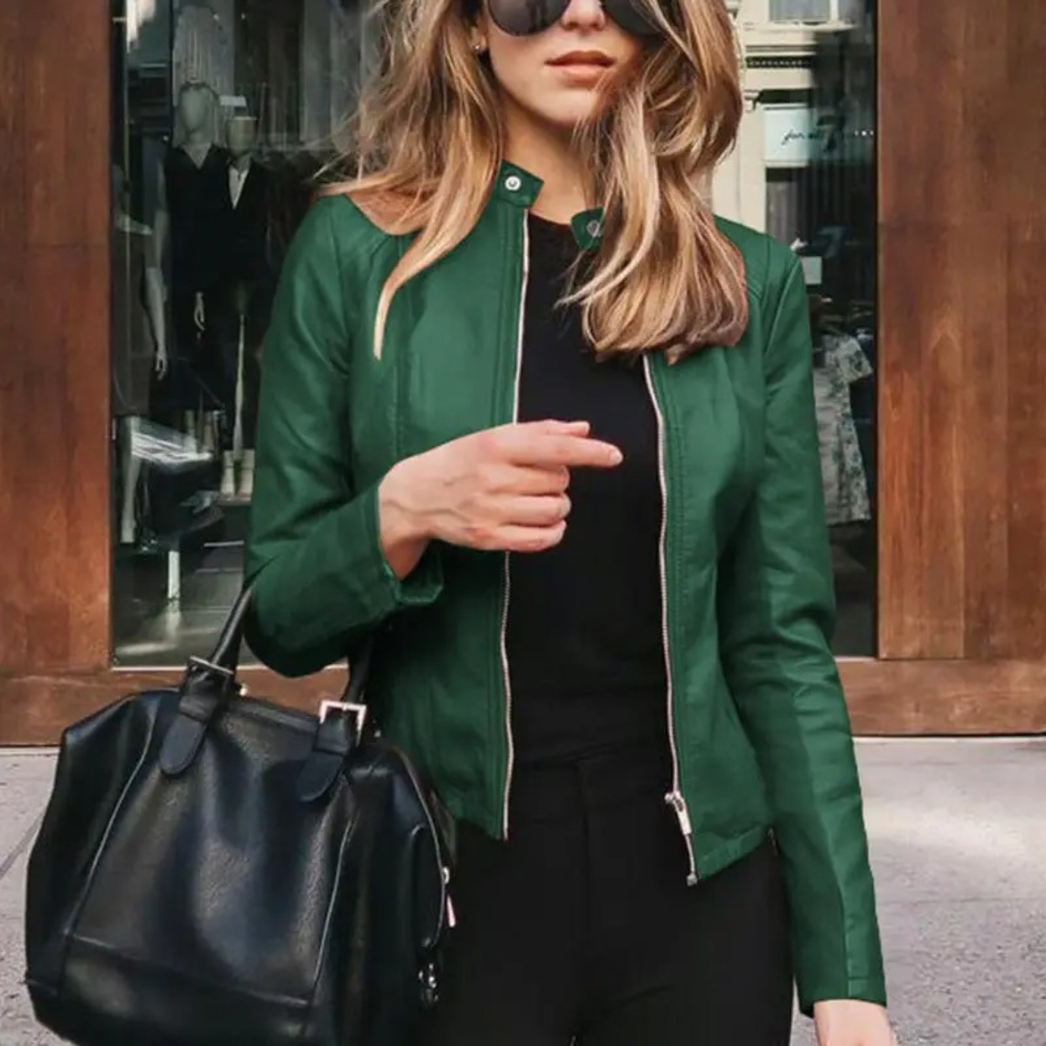 Women's Leather Sports Jacket