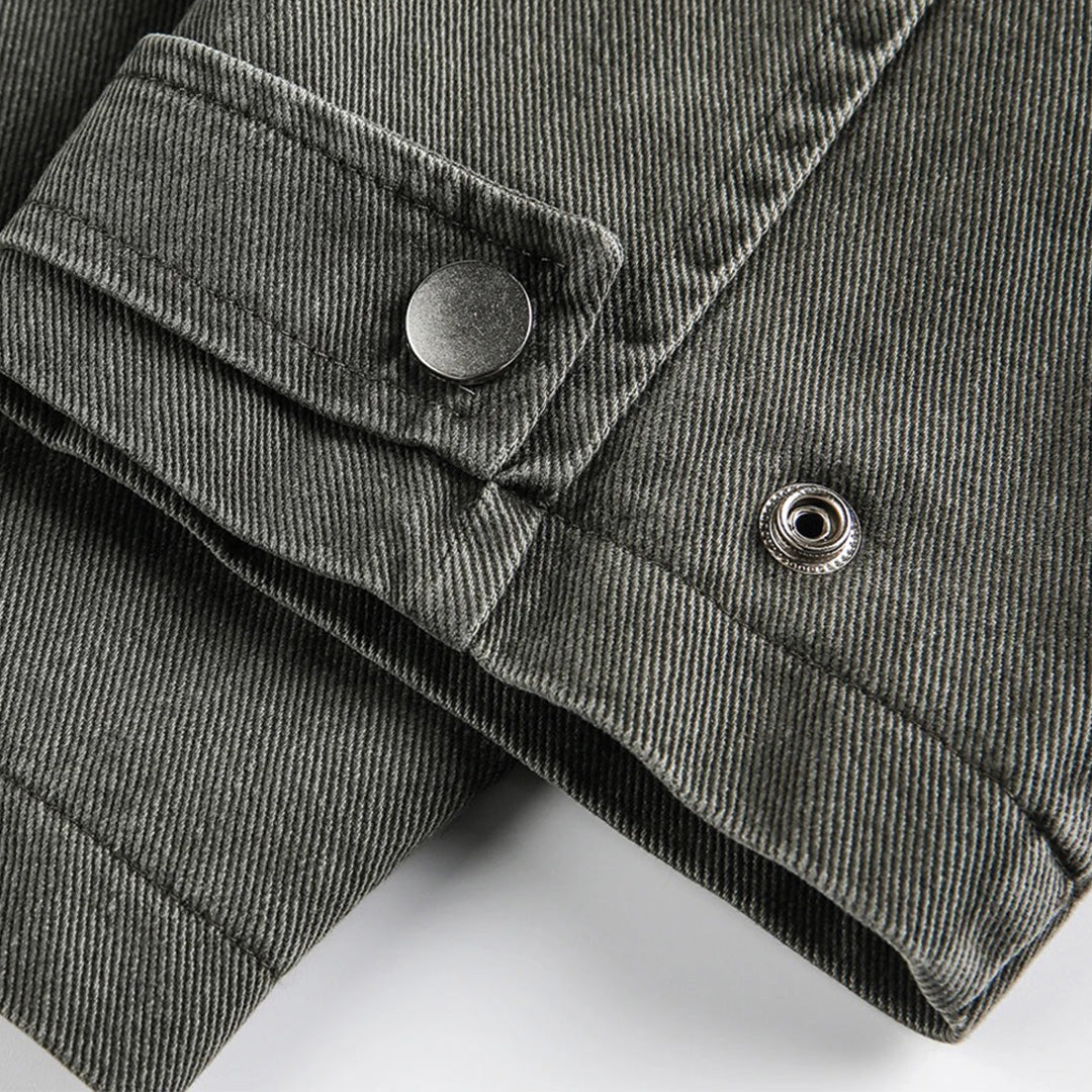 Patchwork Cargo Denim Jacket