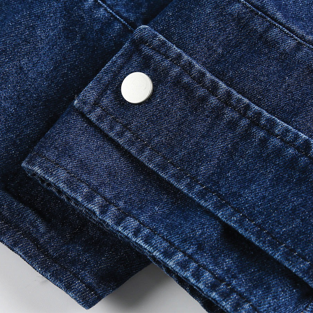 Patchwork Cargo Denim Jacket