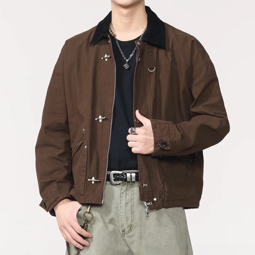 Patchwork Cargo Denim Jacket