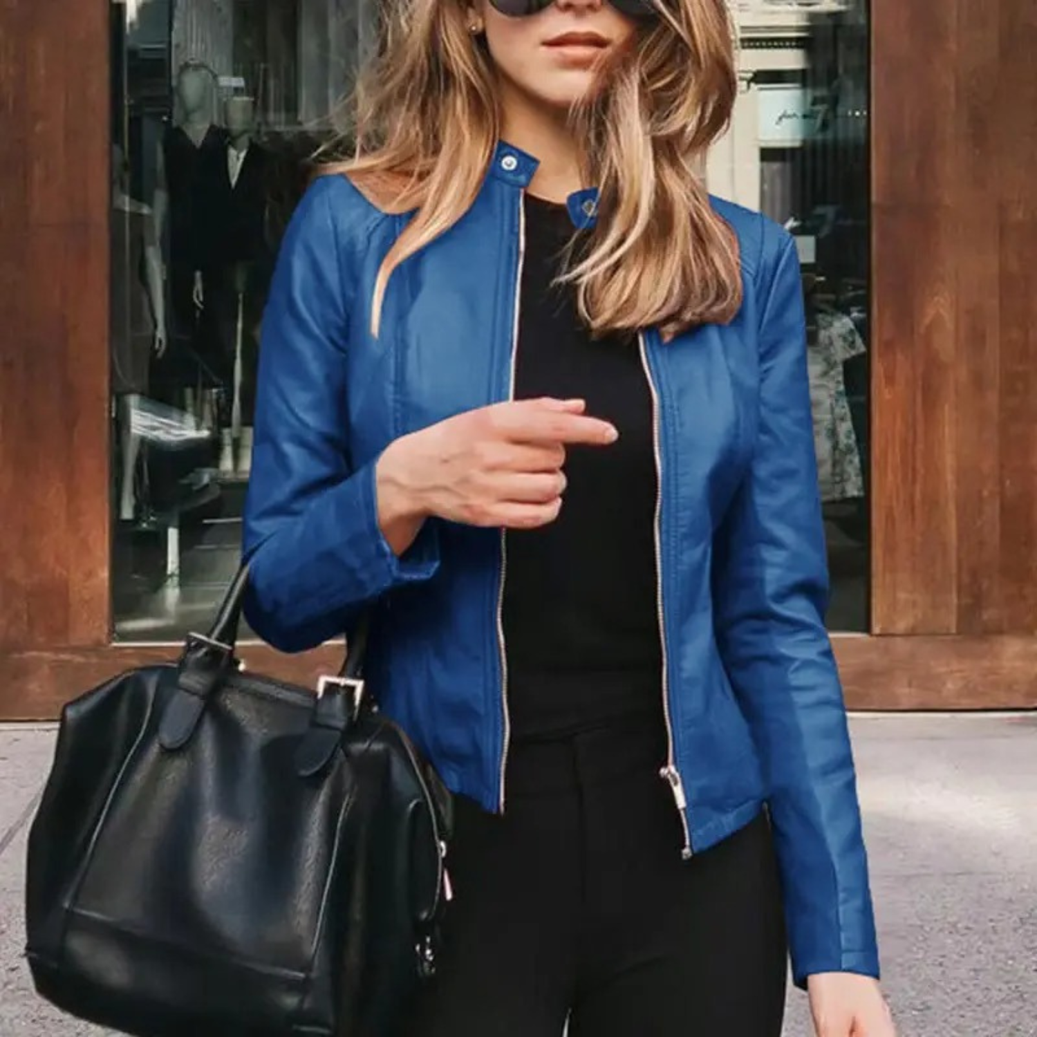 Women's Leather Sports Jacket