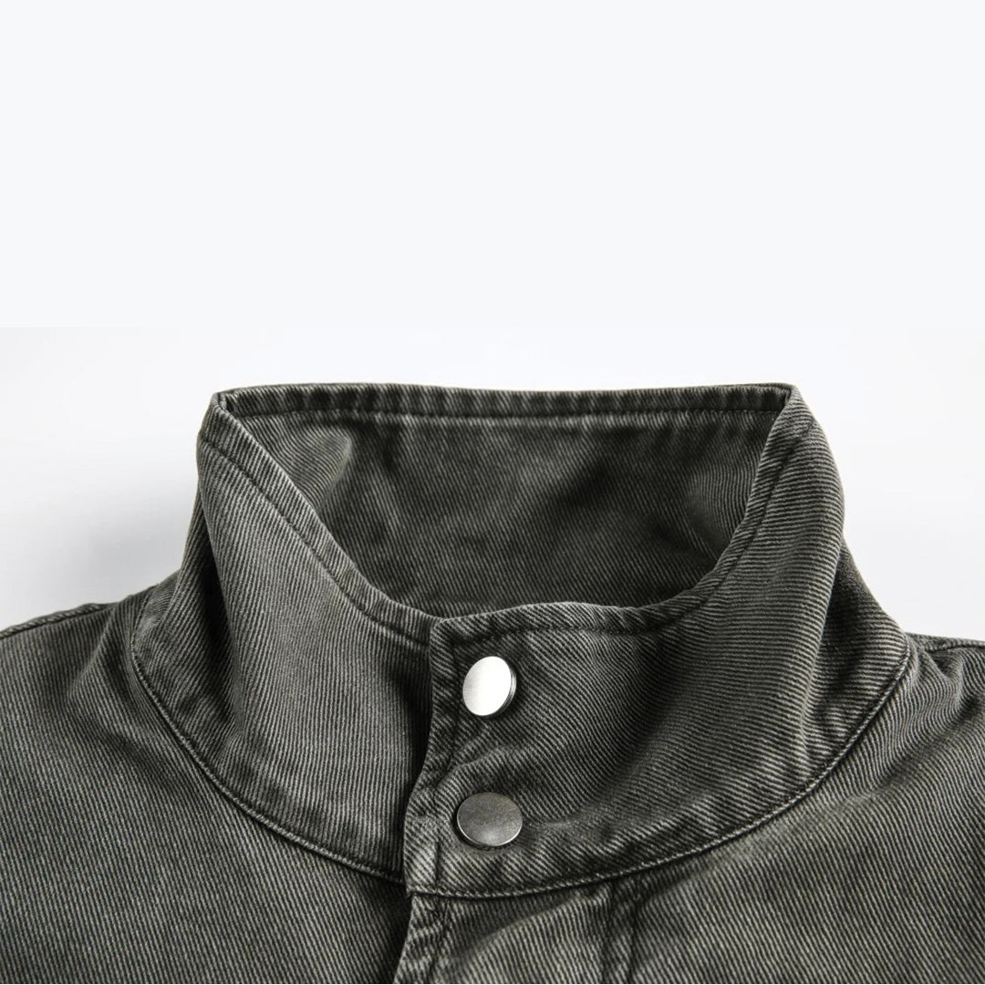 Patchwork Cargo Denim Jacket