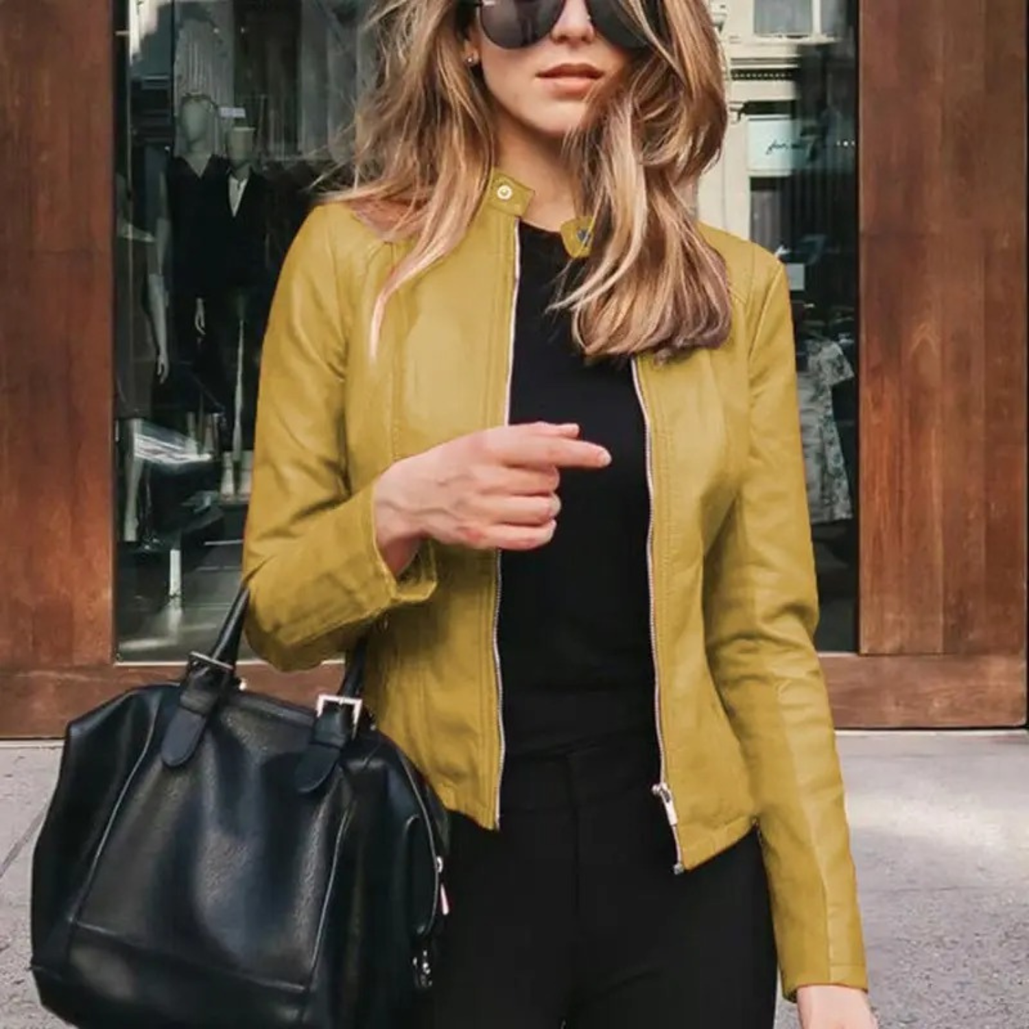 Women's Leather Sports Jacket