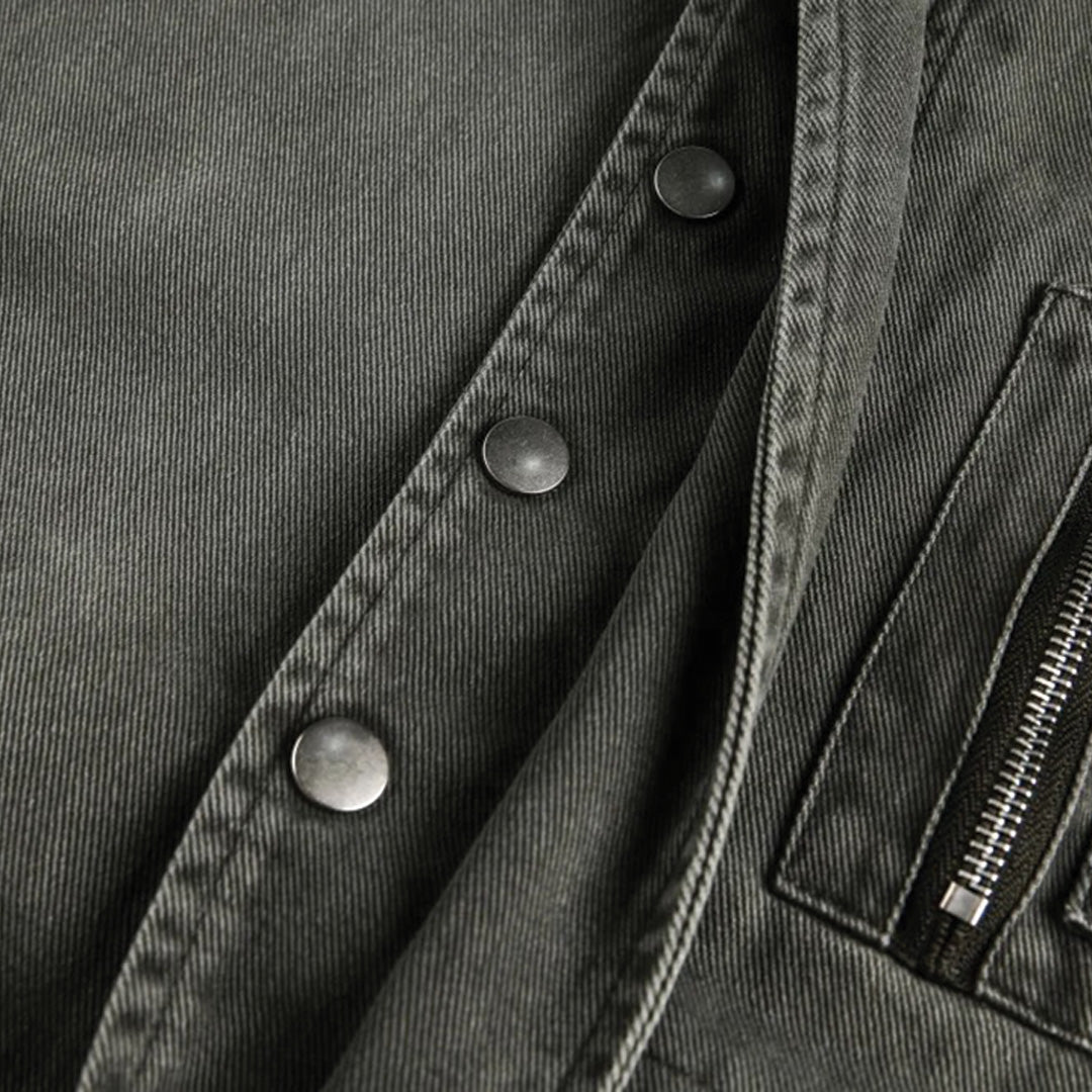 Patchwork Cargo Denim Jacket