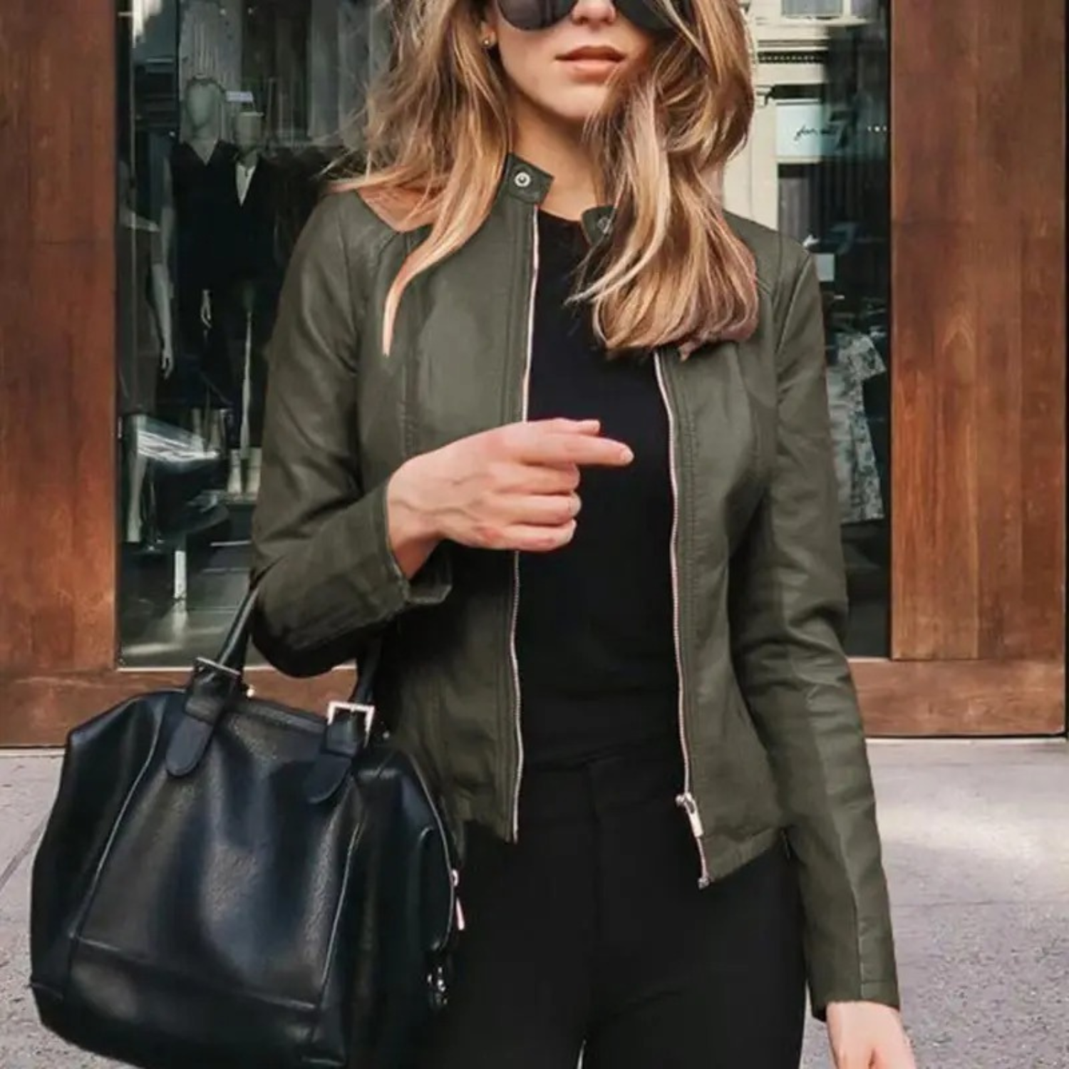 Women's Leather Sports Jacket