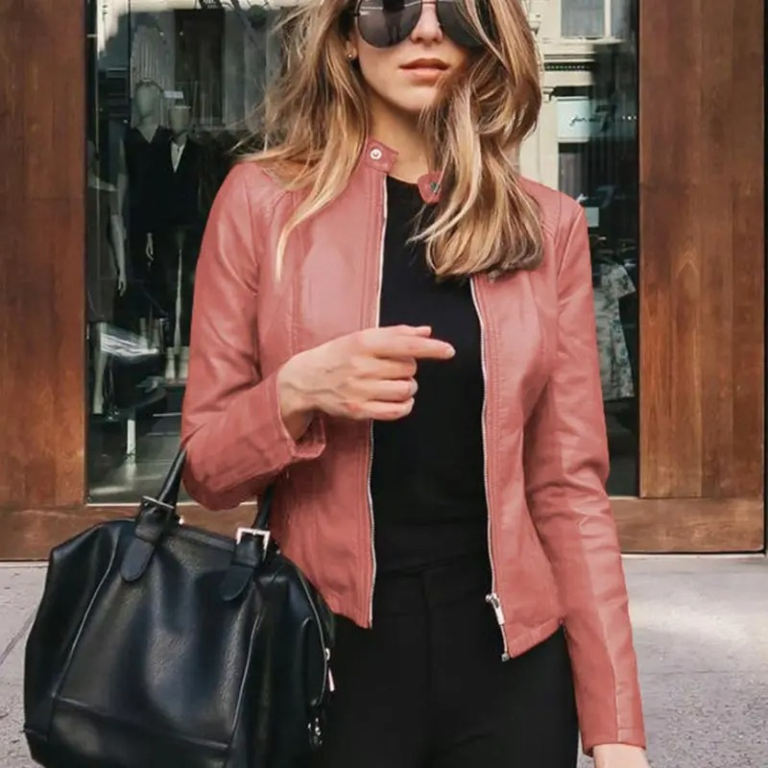 Women's Leather Sports Jacket