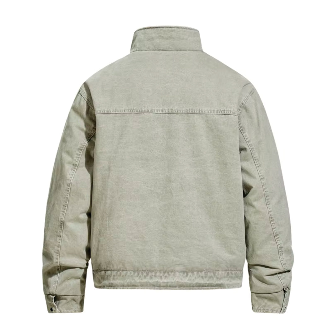 Patchwork Denim Cargo Jacket
