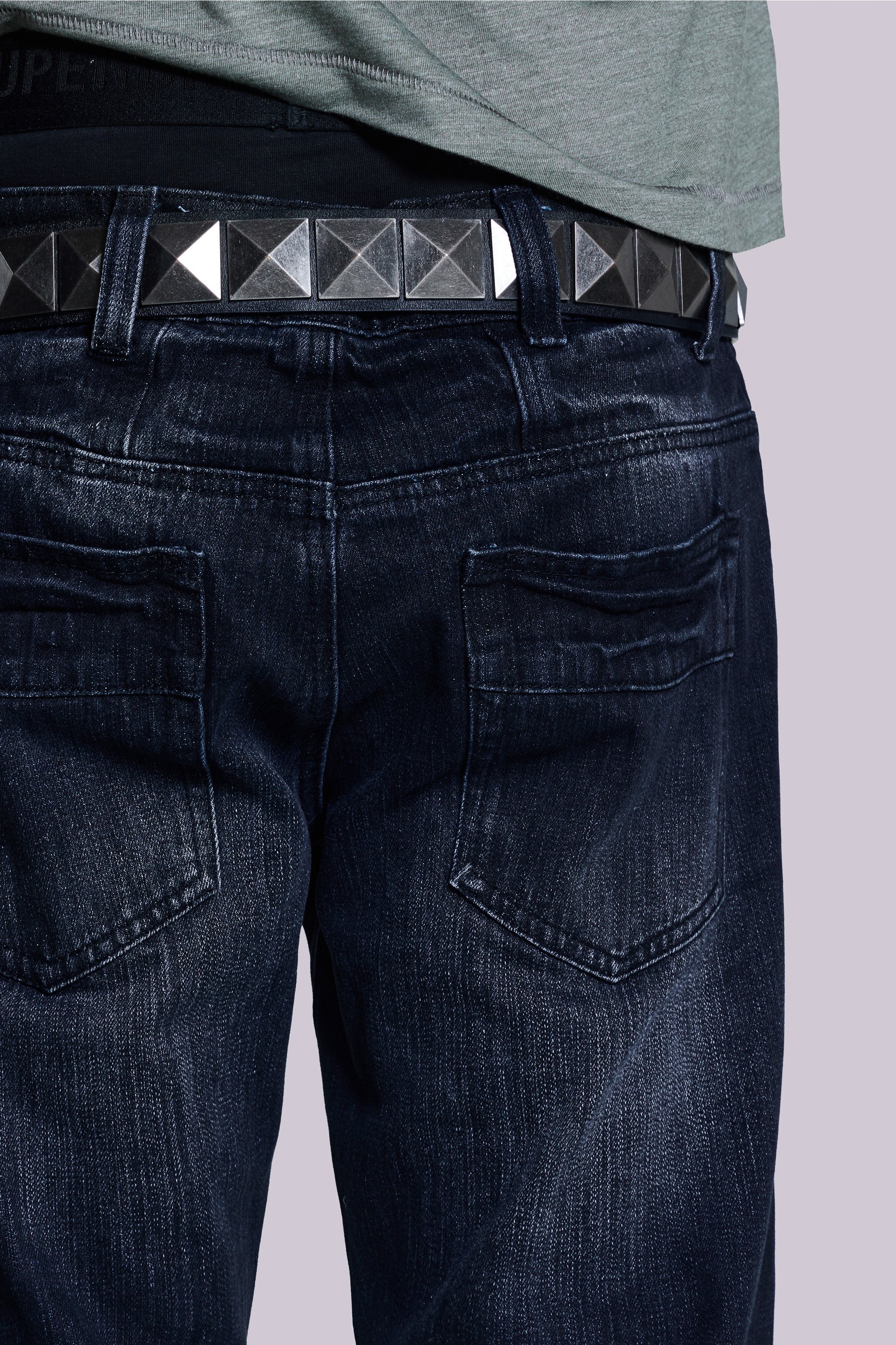 Indigo Creased Drift Bootcut Jeans