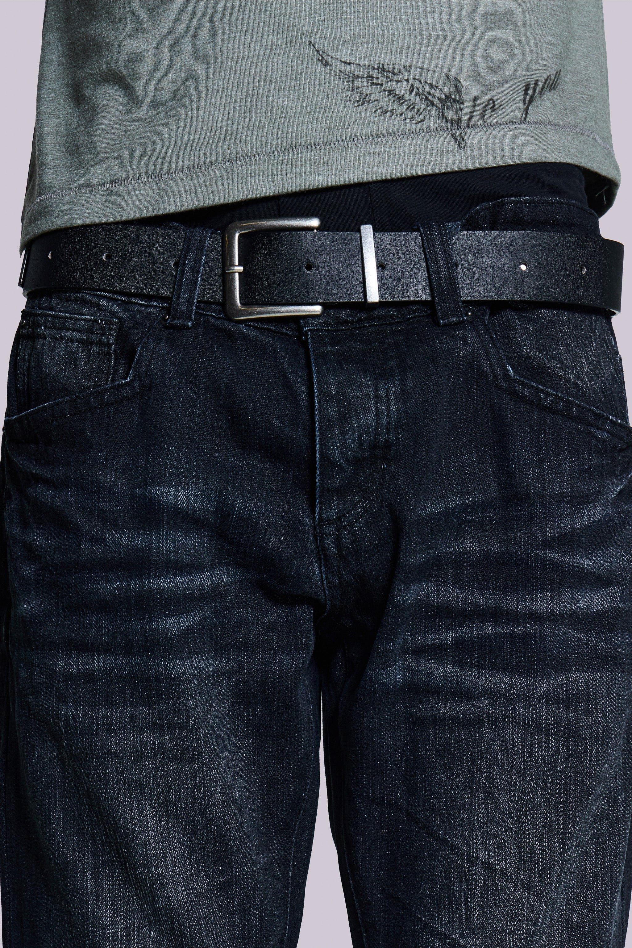 Indigo Creased Drift Bootcut Jeans