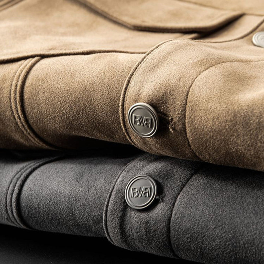 Men's Button-Down Jacket with Collar