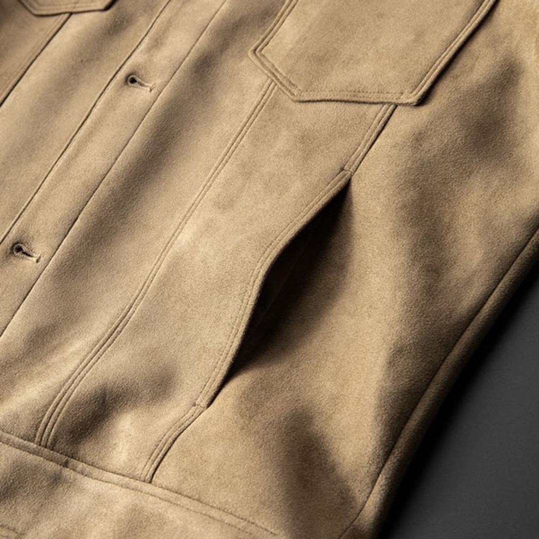 Men's Button-Down Jacket with Collar