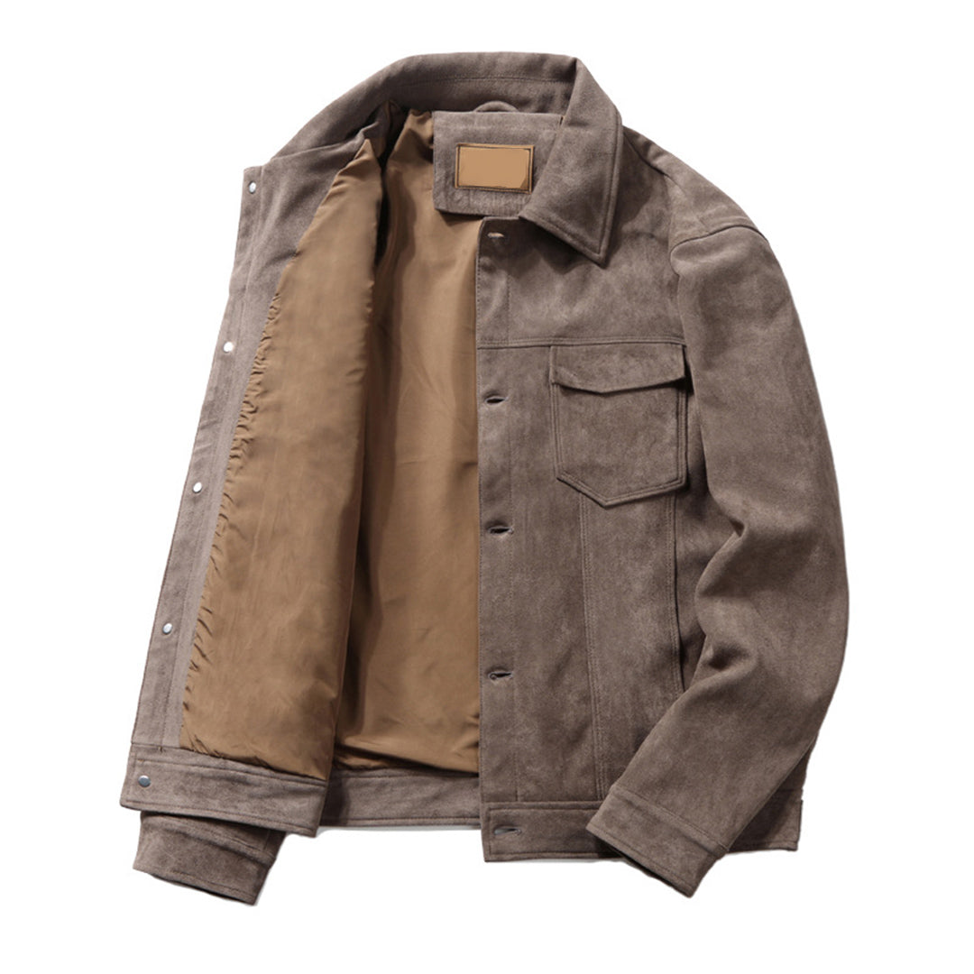 Men's Button-Down Jacket with Collar