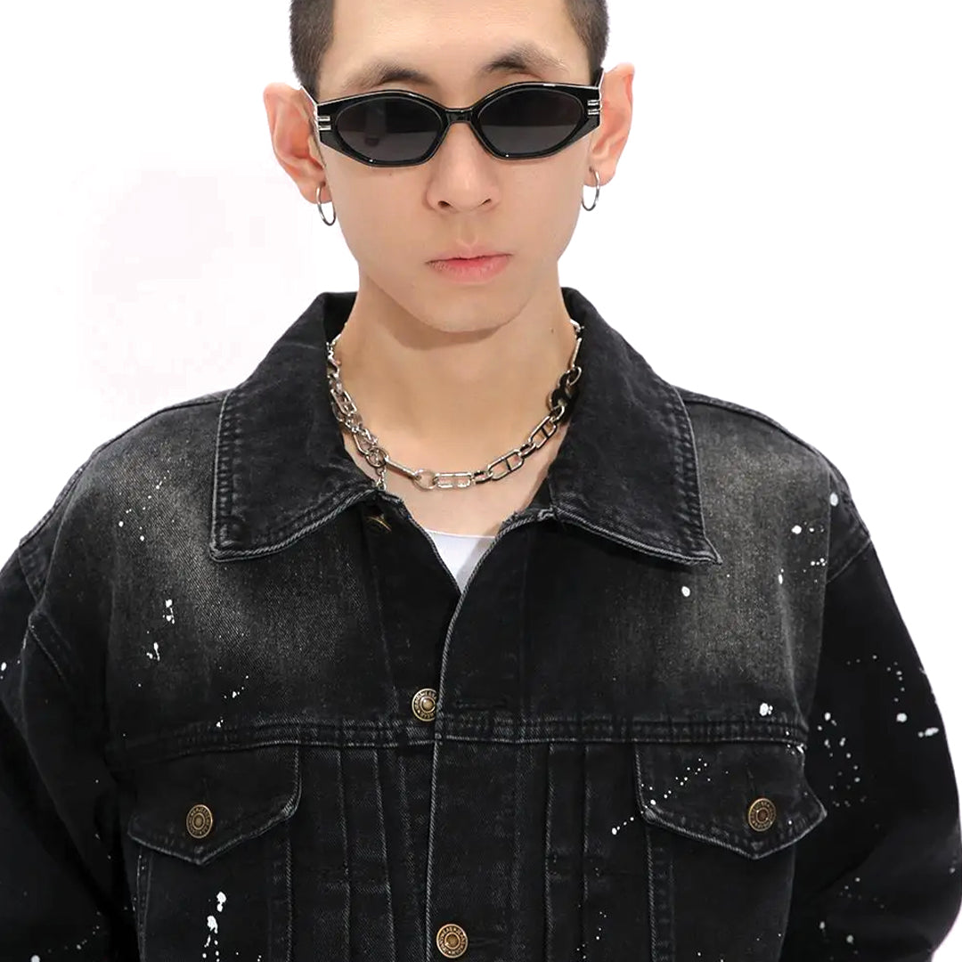 Patchwork Cargo Denim Jacket