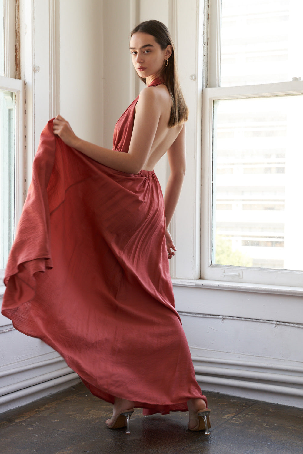Luminous Woven Maxi Dress