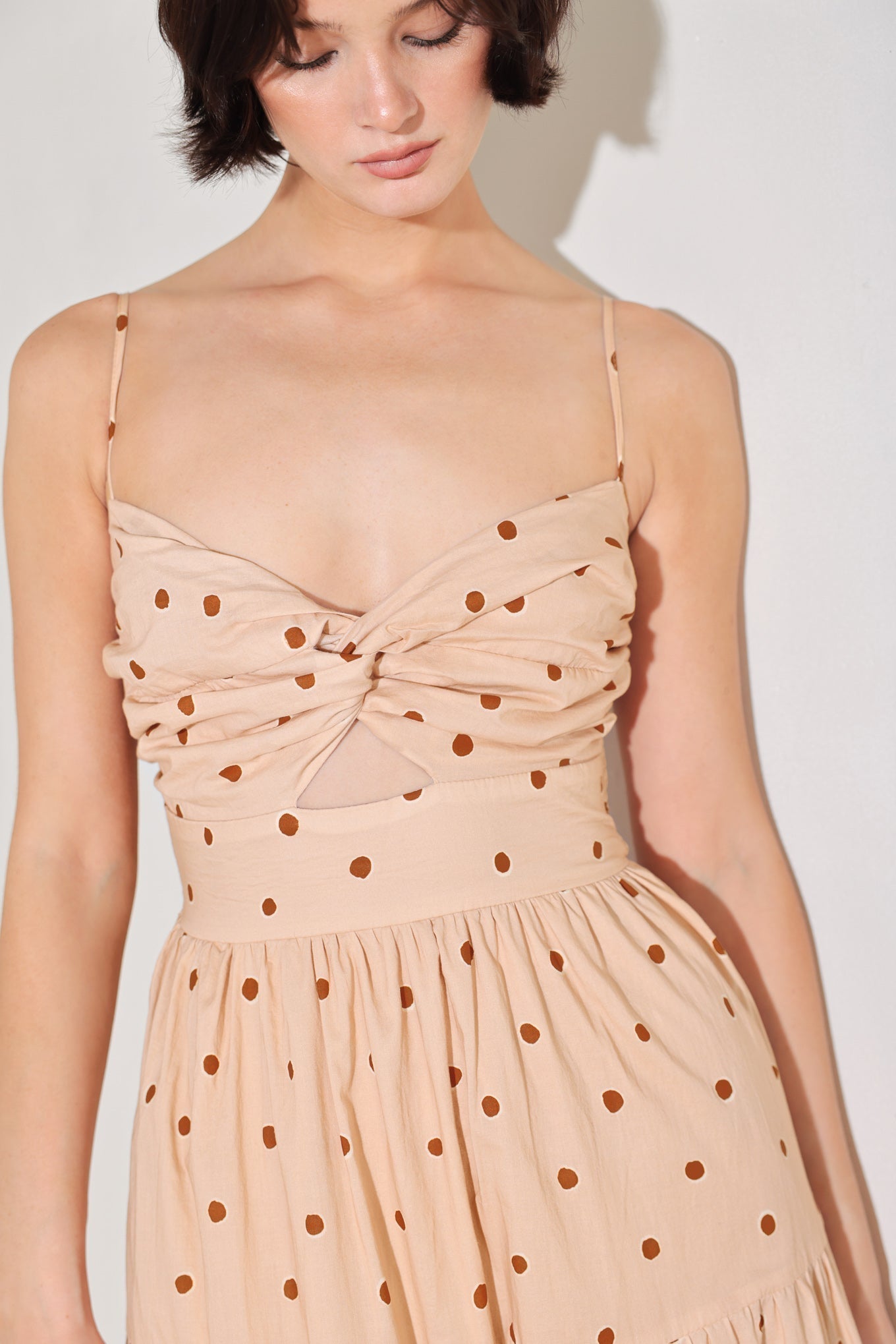 Polka Dot Woven Maxi Dress