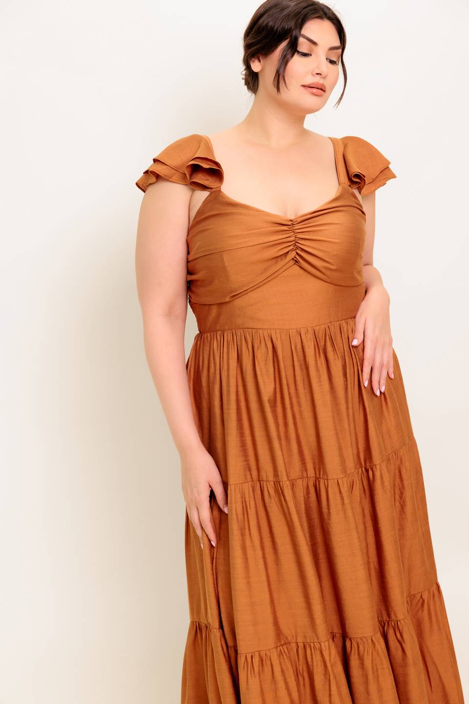 Summer Milk & Rust- Summer Milk and Rust Woven Maxi Dress