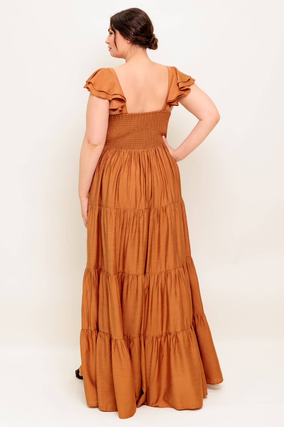 Summer Milk & Rust- Summer Milk and Rust Woven Maxi Dress