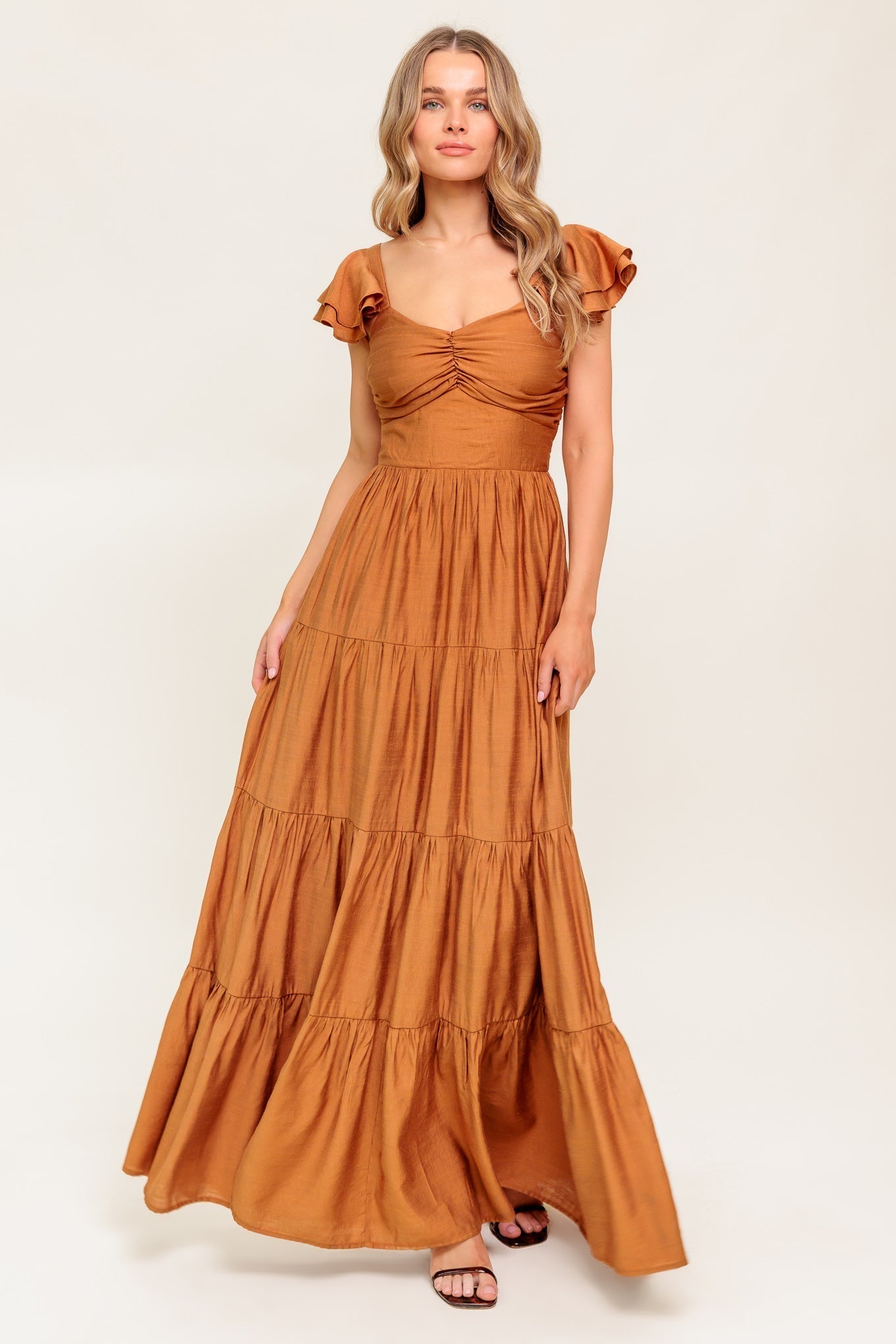 Summer Milk & Rust- Summer Milk and Rust Woven Maxi Dress