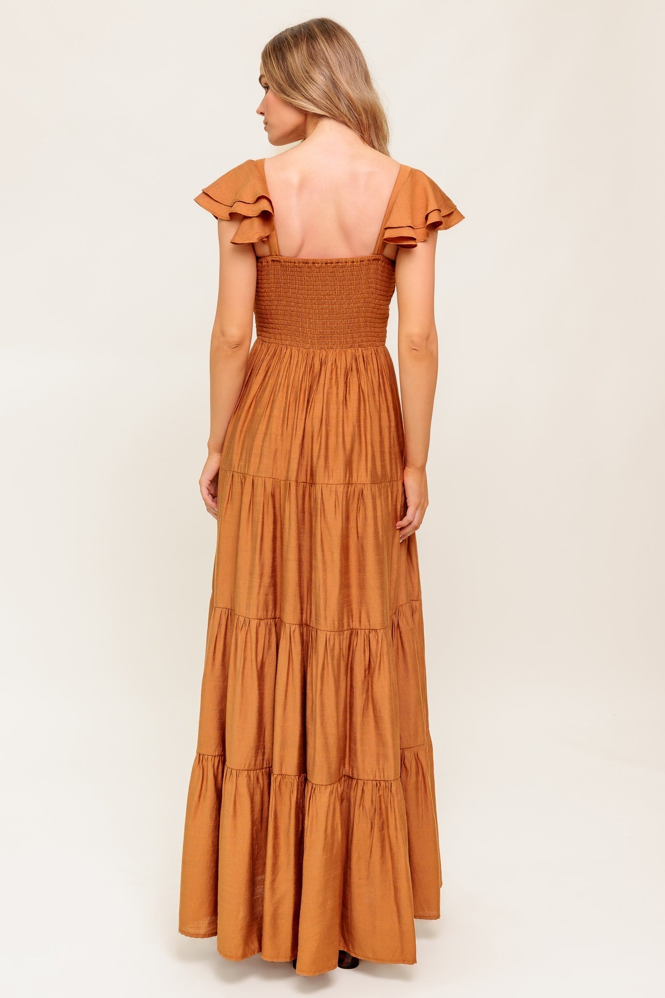 Summer Milk & Rust- Summer Milk and Rust Woven Maxi Dress
