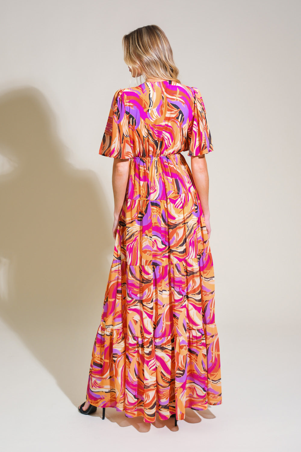 Printed woven maxi dress