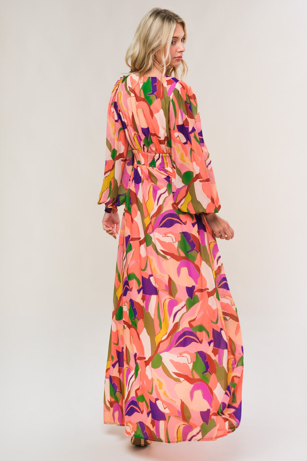 Printed woven maxi dress