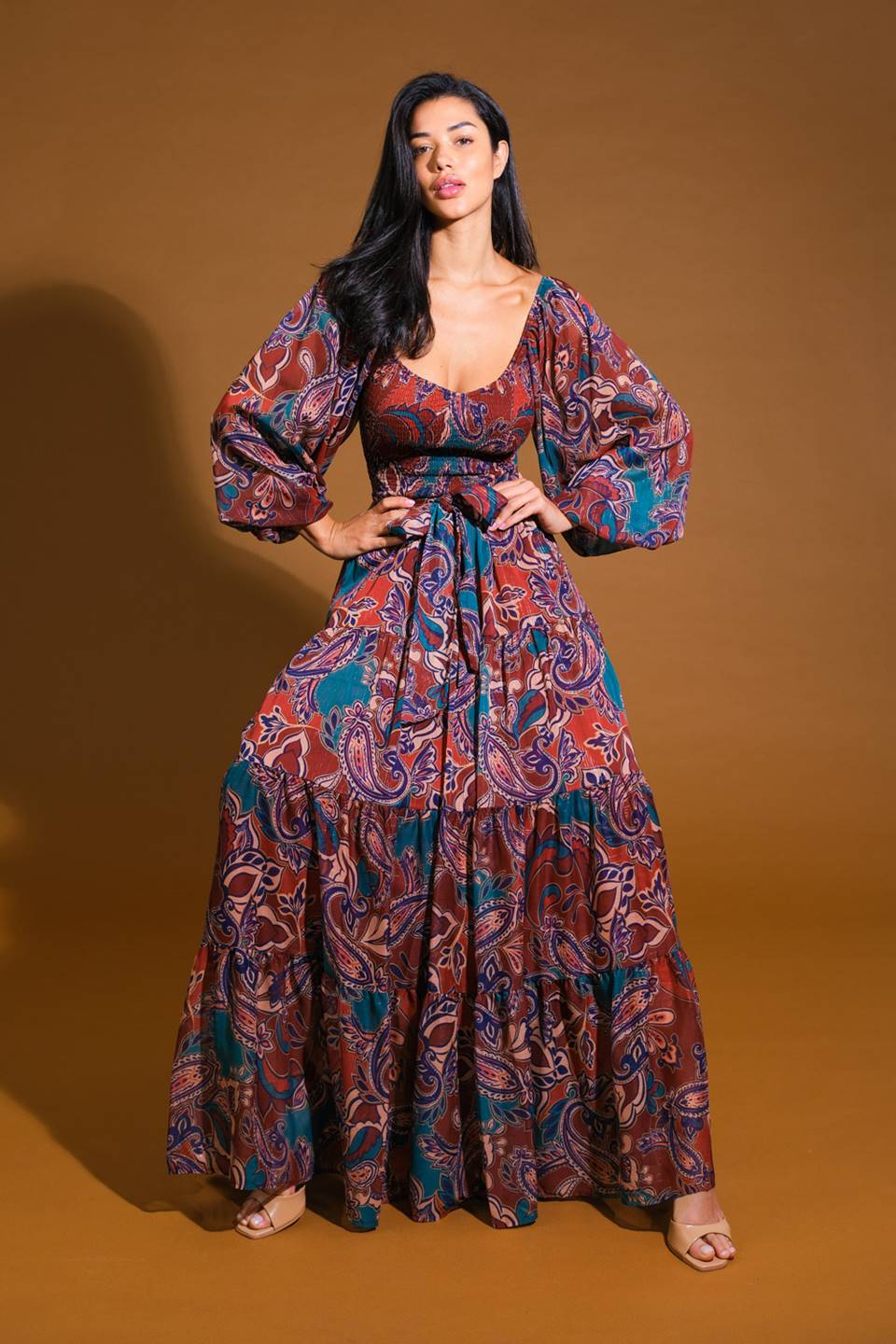 Darling Sensation Woven Maxi Dress