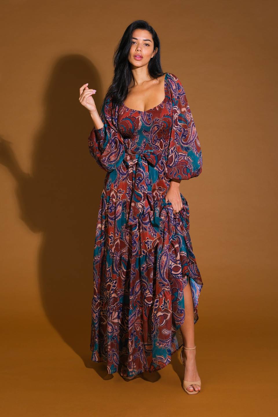 Darling Sensation Woven Maxi Dress