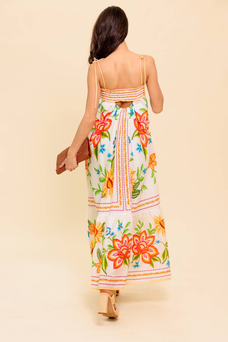Said & Done Ivory Woven Maxi Dress-