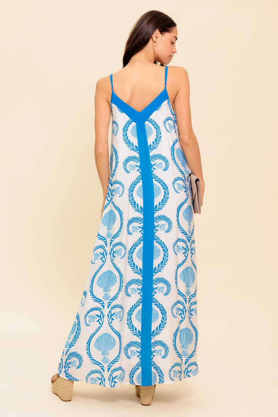 Blue Woven Maxi Dress — Weekend Getaway