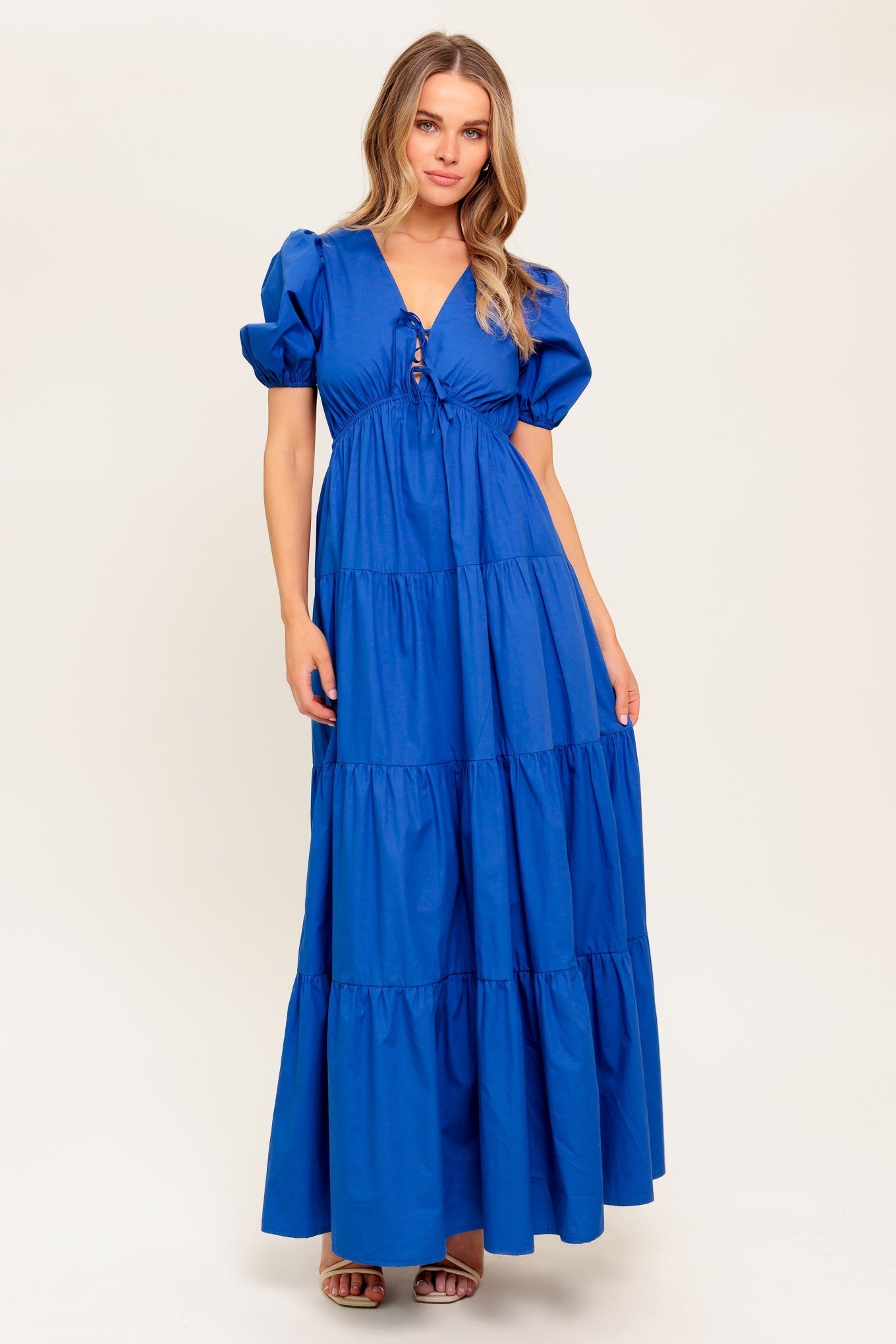 Royal Blue Woven Maxi Dress — Summer Glow
