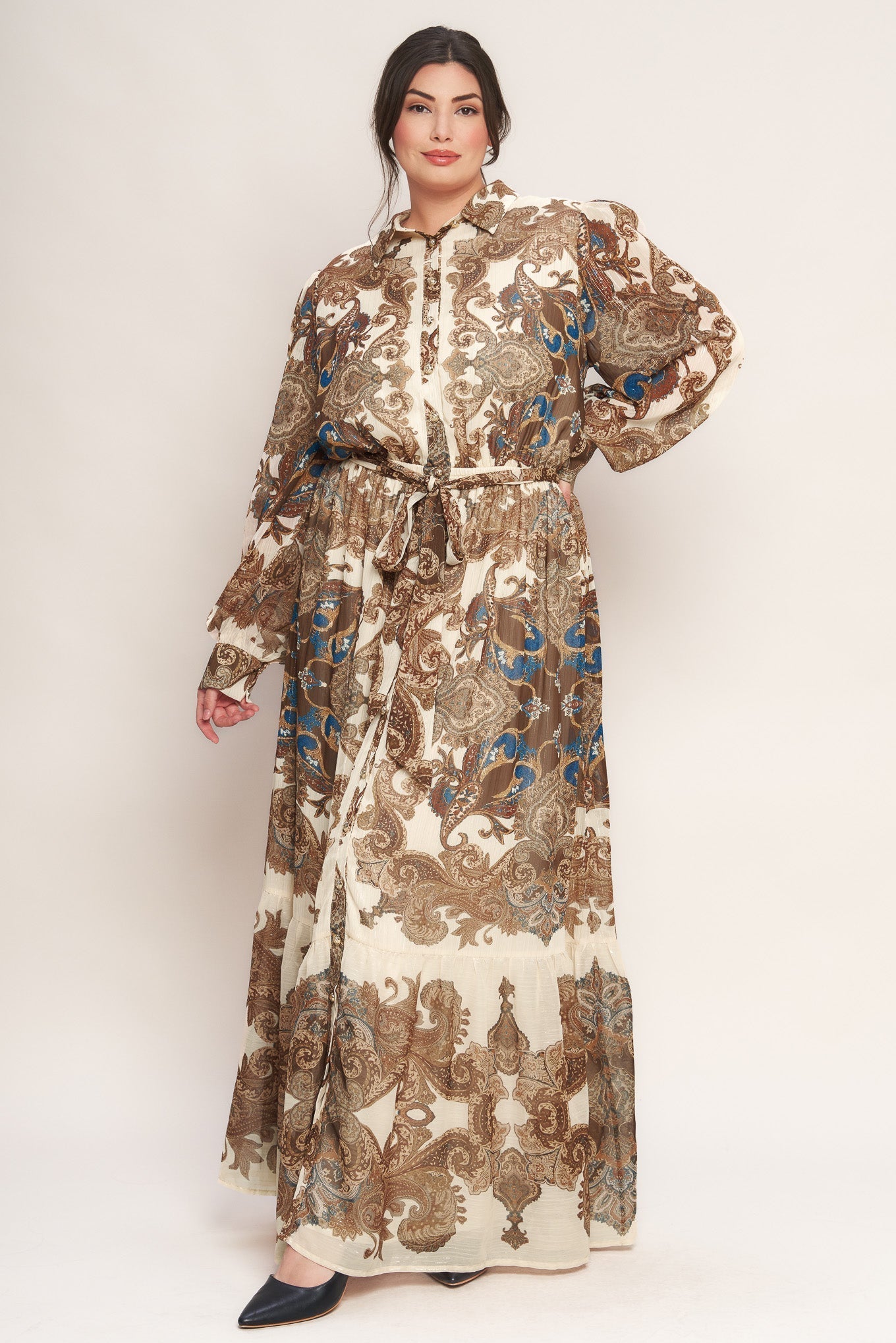 Bohemian Woven Tapestry Maxi Dress