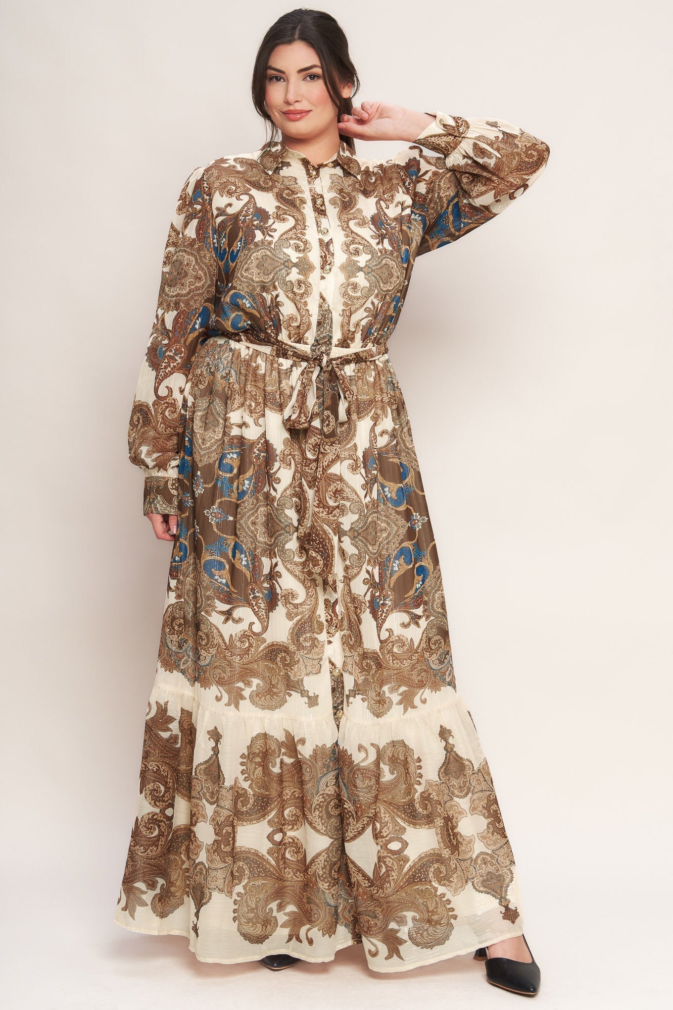Bohemian Woven Tapestry Maxi Dress