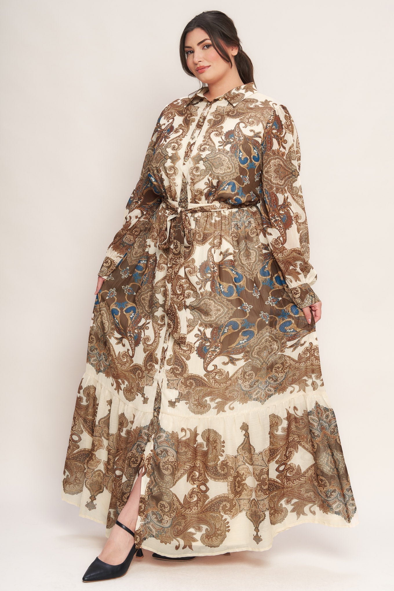 Bohemian Woven Tapestry Maxi Dress