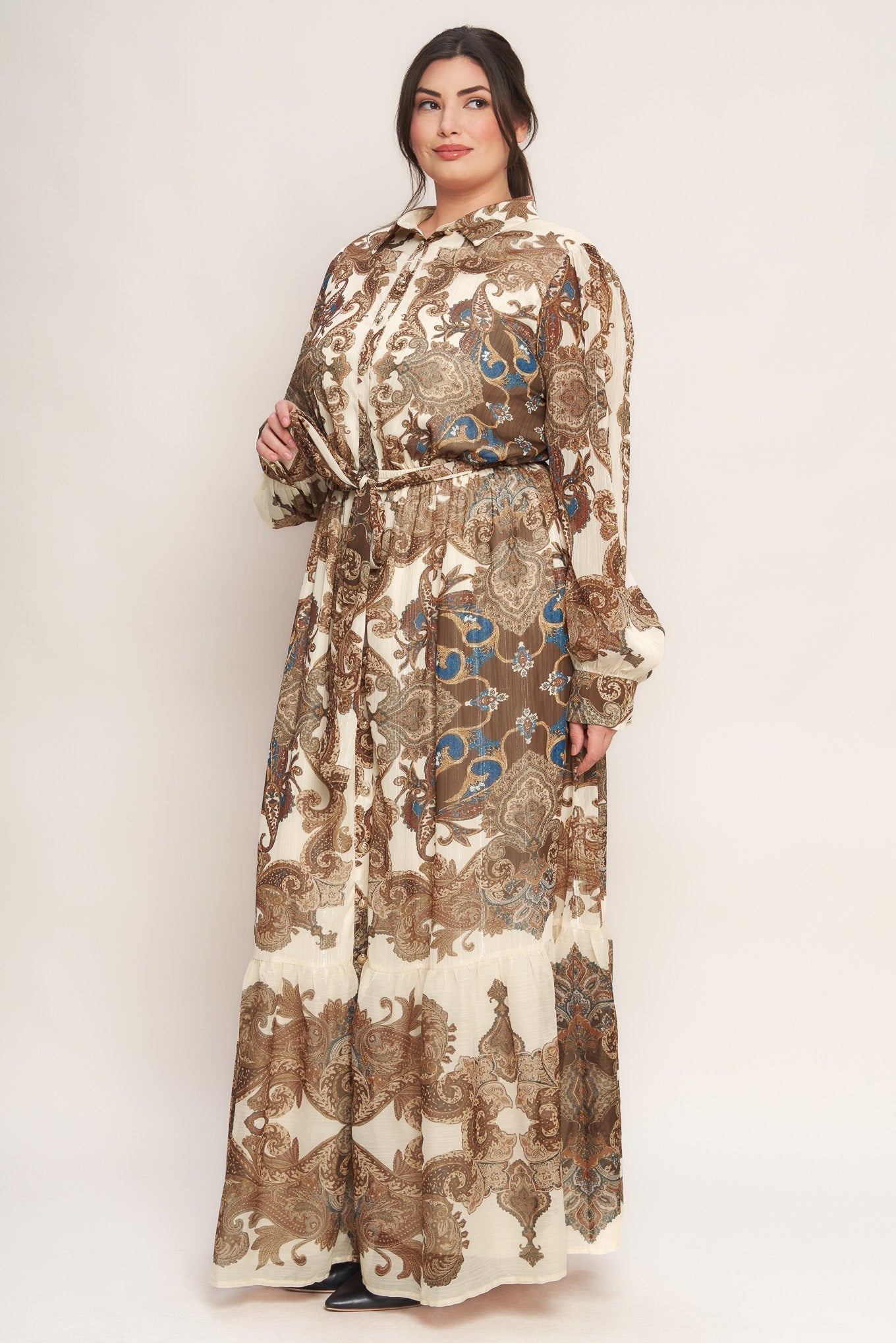 Bohemian Woven Tapestry Maxi Dress