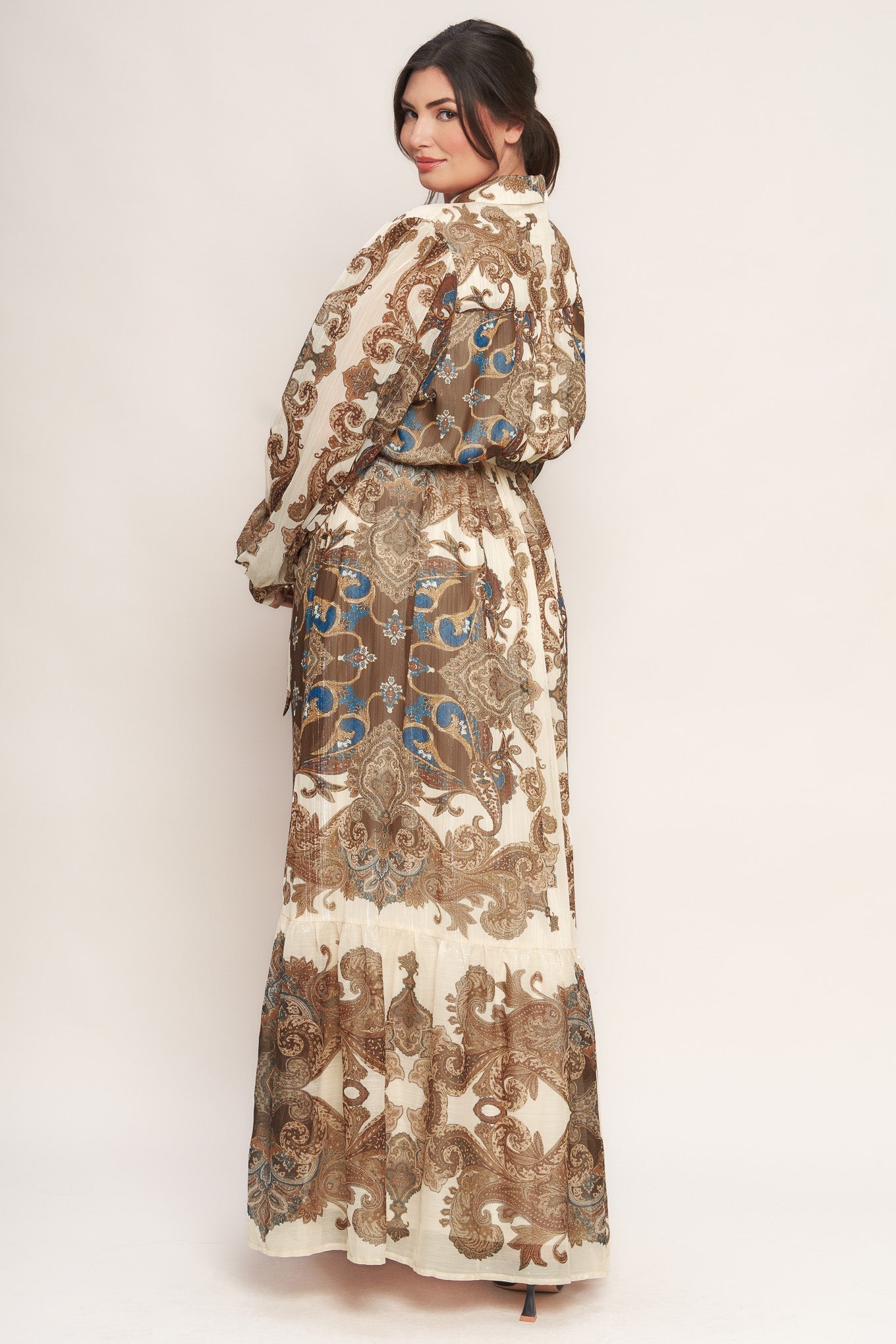 Bohemian Woven Tapestry Maxi Dress