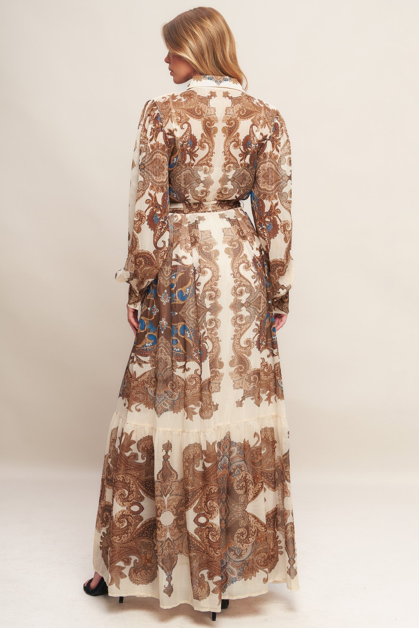 Bohemian Woven Tapestry Maxi Dress