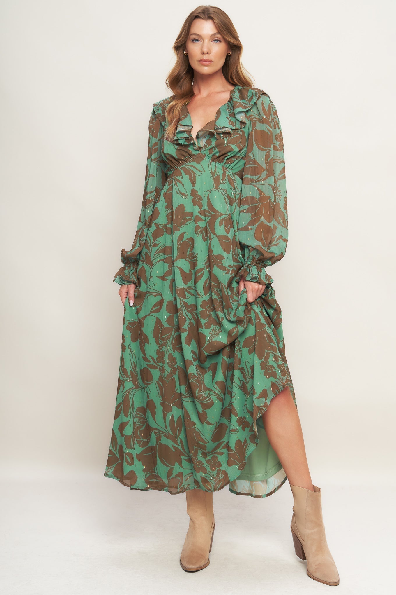 Botanic Dreams Woven Maxi Dress