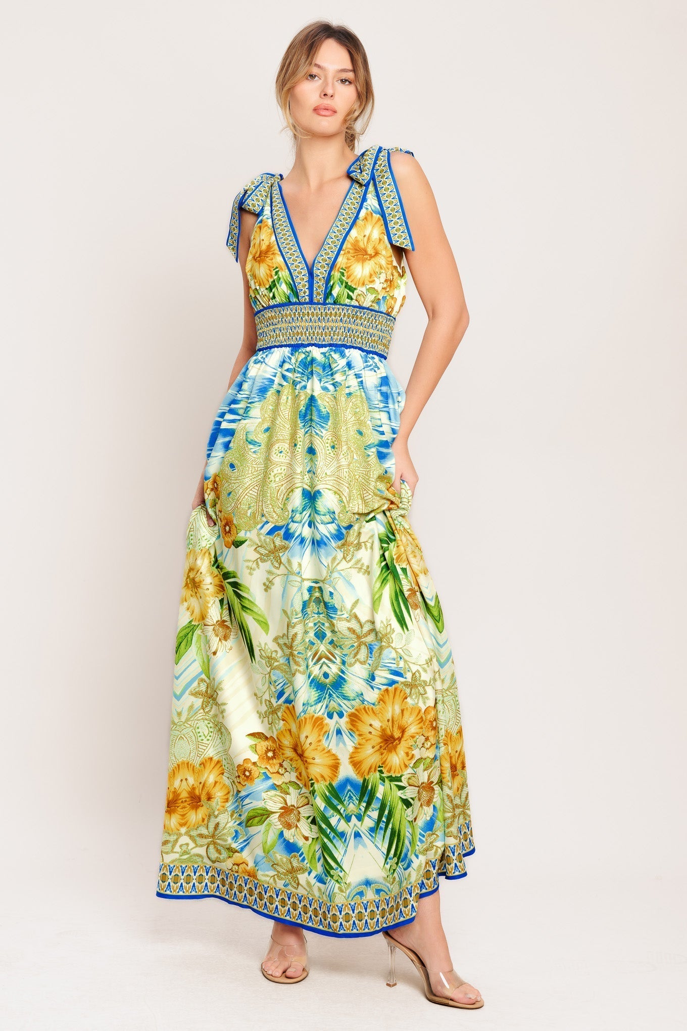 Opulent Woven Resort Maxi Dress