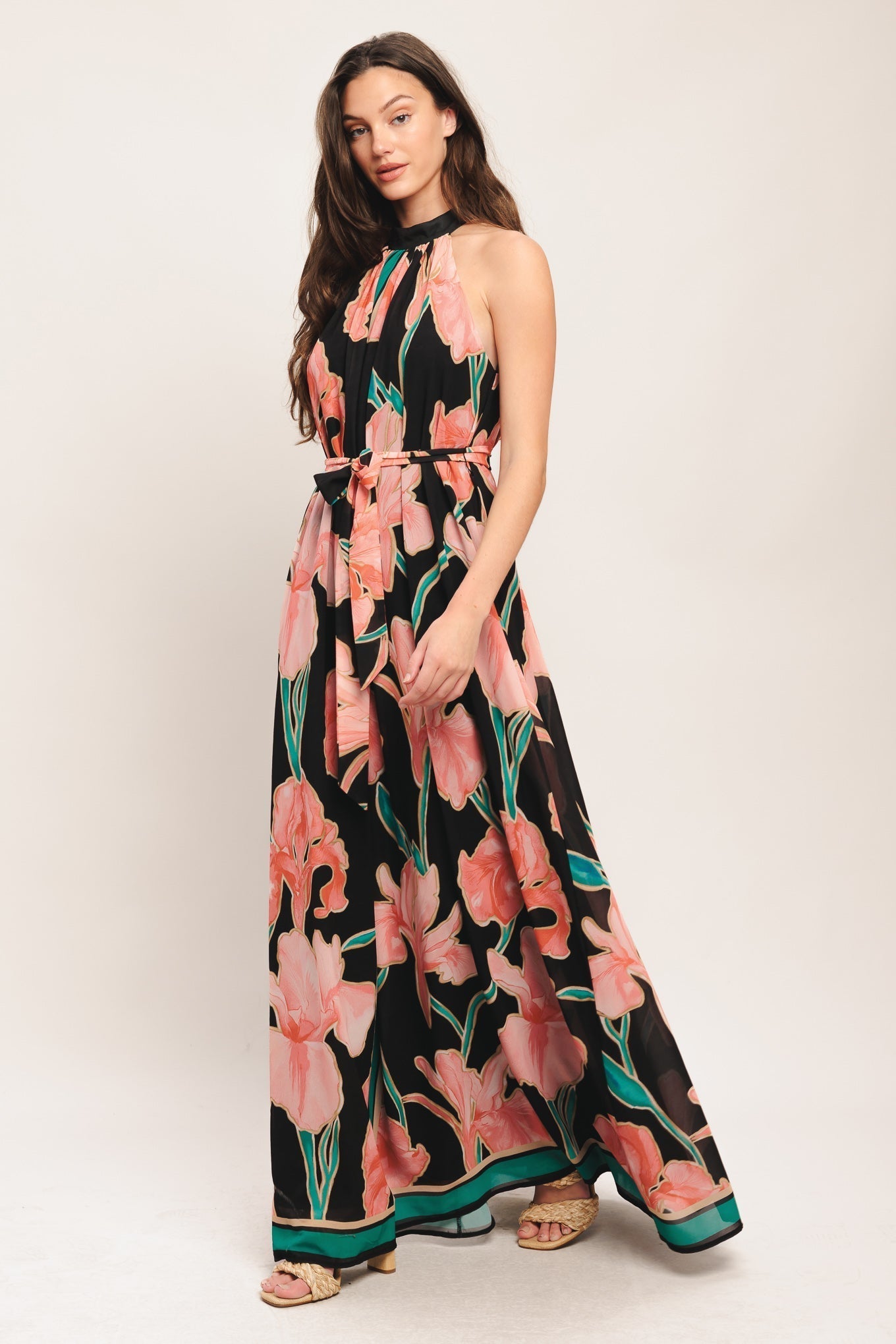 Garden Noir Woven Maxi Dress