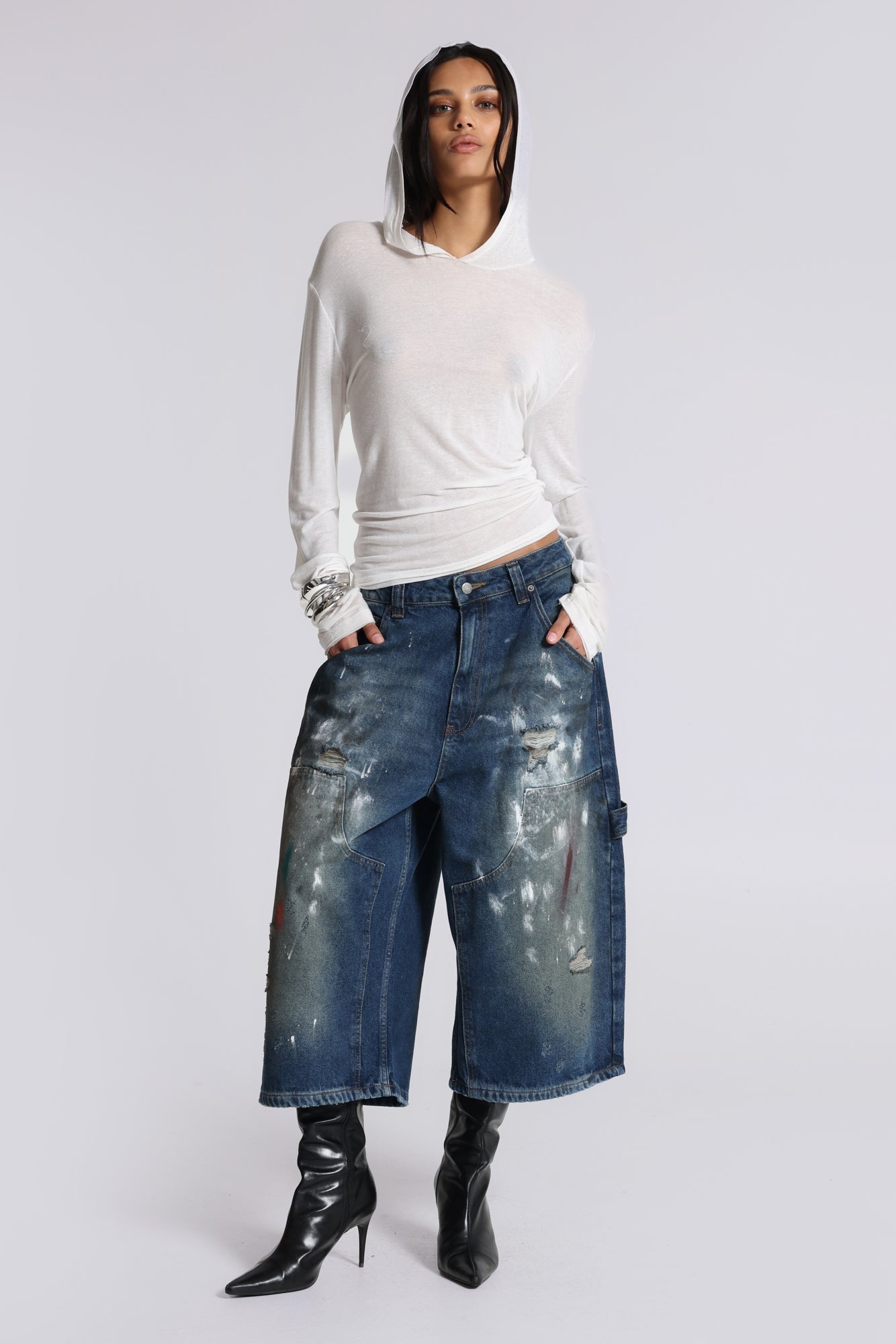Splatter Crop XL Carpenter Jeans