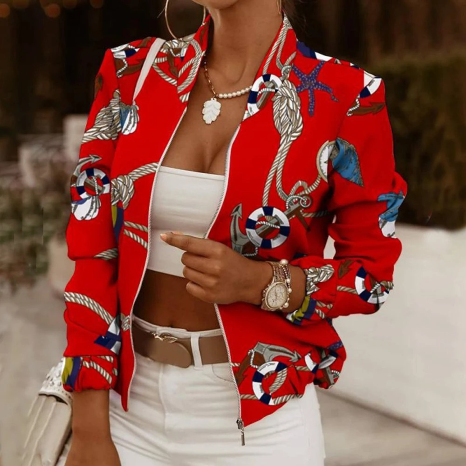 Women's Cropped Zip Jacket