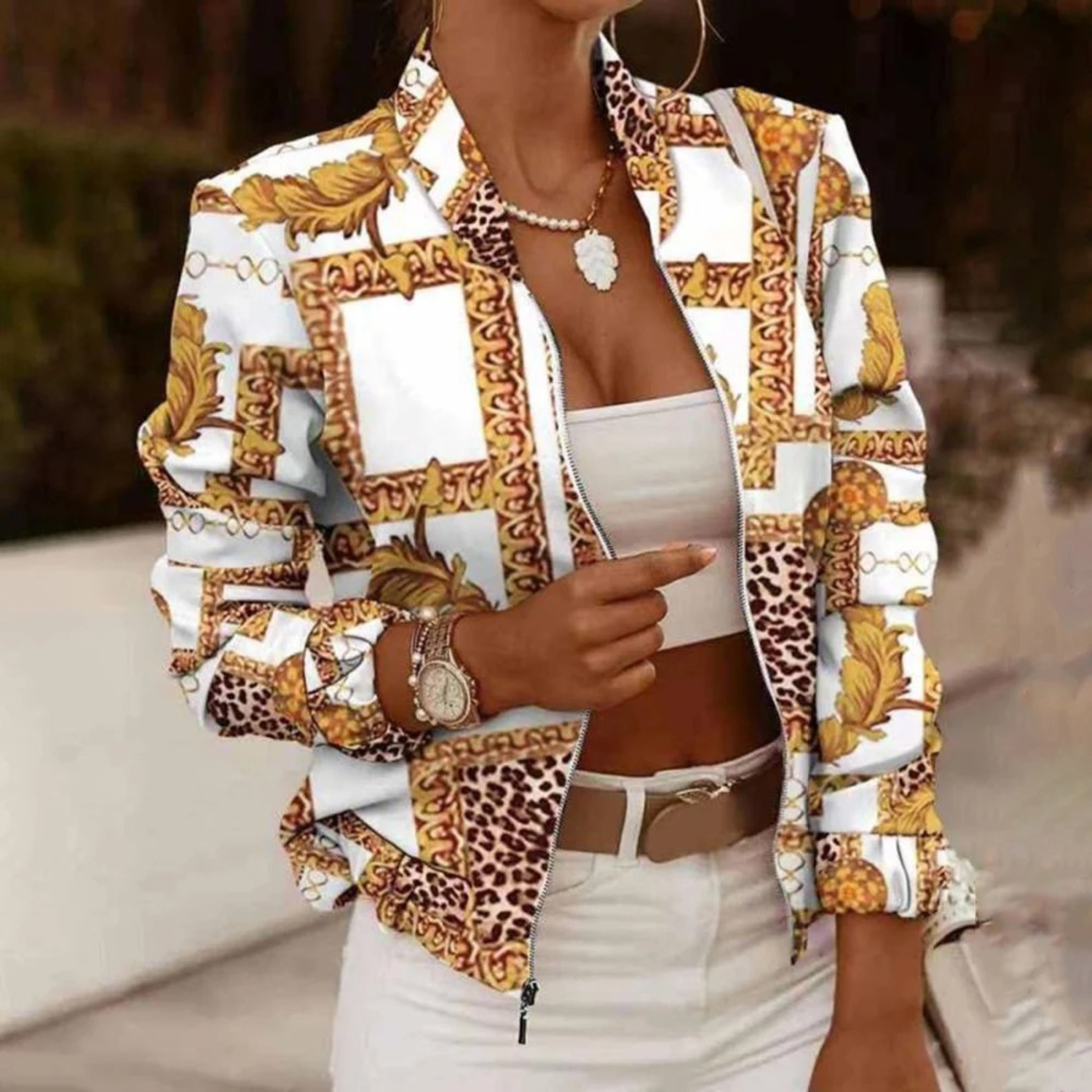 Women's Cropped Zip Jacket