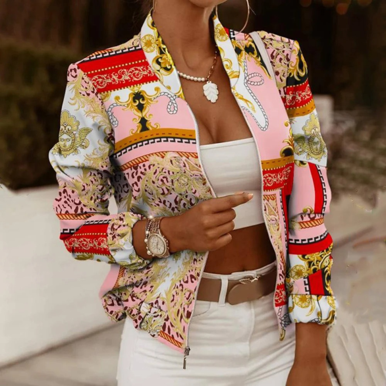 Women's Cropped Zip Jacket